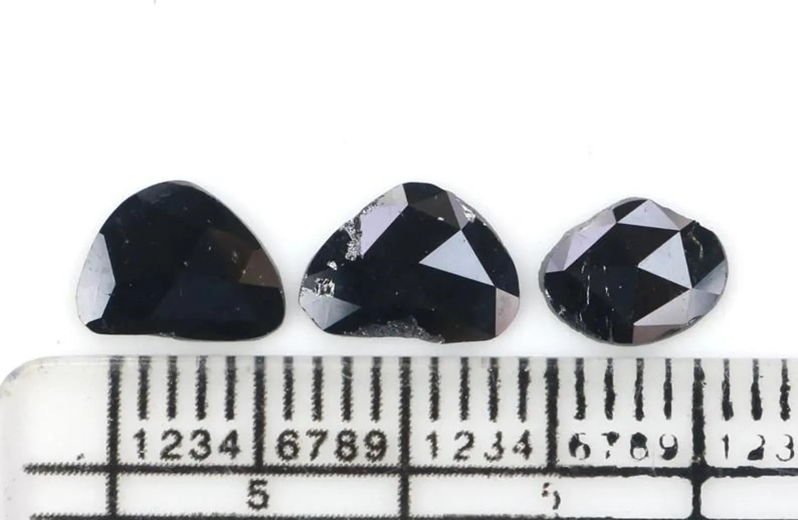 1.01 CT Natural Loose Slice Shape Diamond Slice Black Color Irregular Cut Diamond 7.30 MM Natural Diamond Slice Rose Cut Diamond NQ2261
