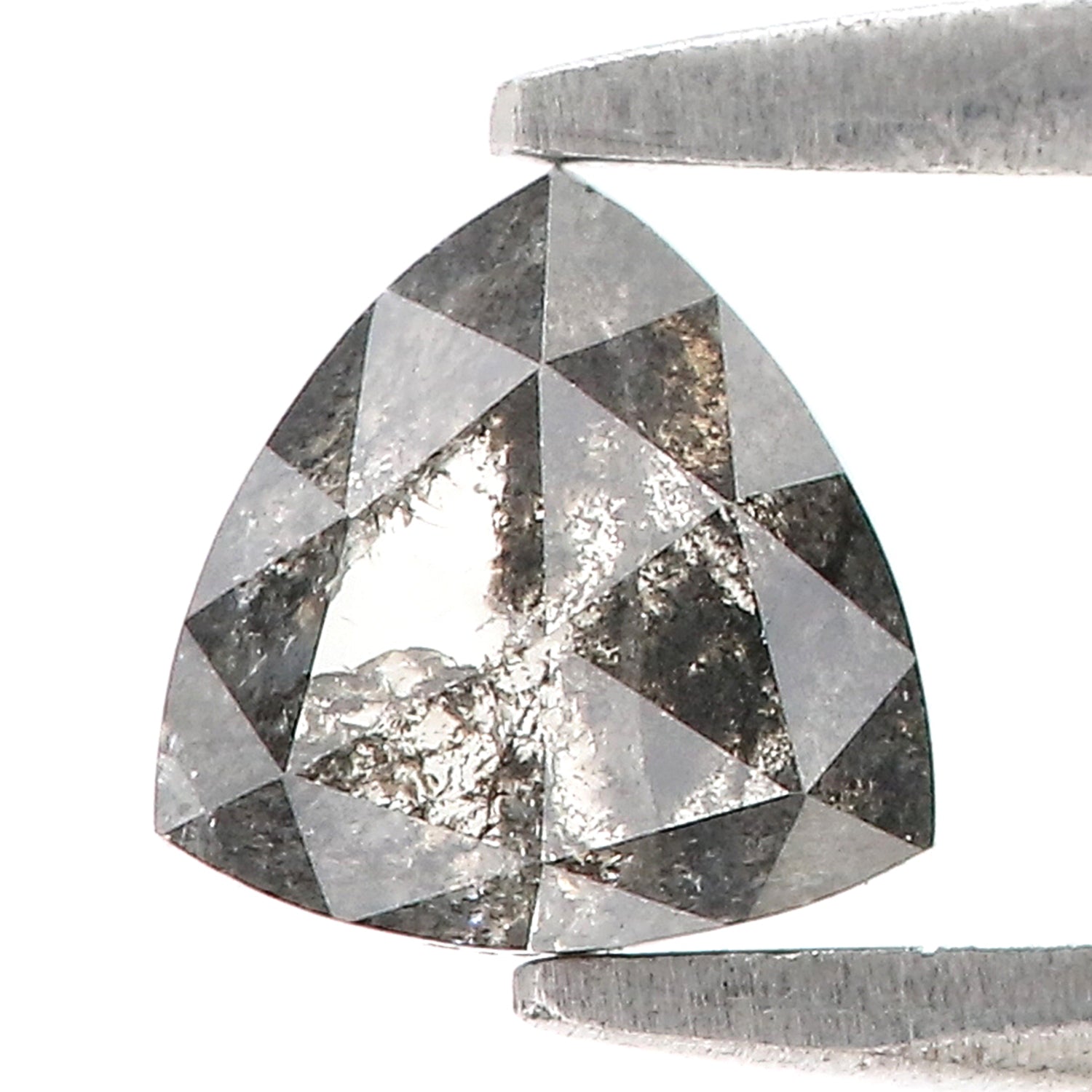 0.55 CT Natural Loose Triangle Shape Diamond Salt And Pepper Diamond 5.15 MM Natural Black Grey Color Diamond Triangle Cut Diamond L3388