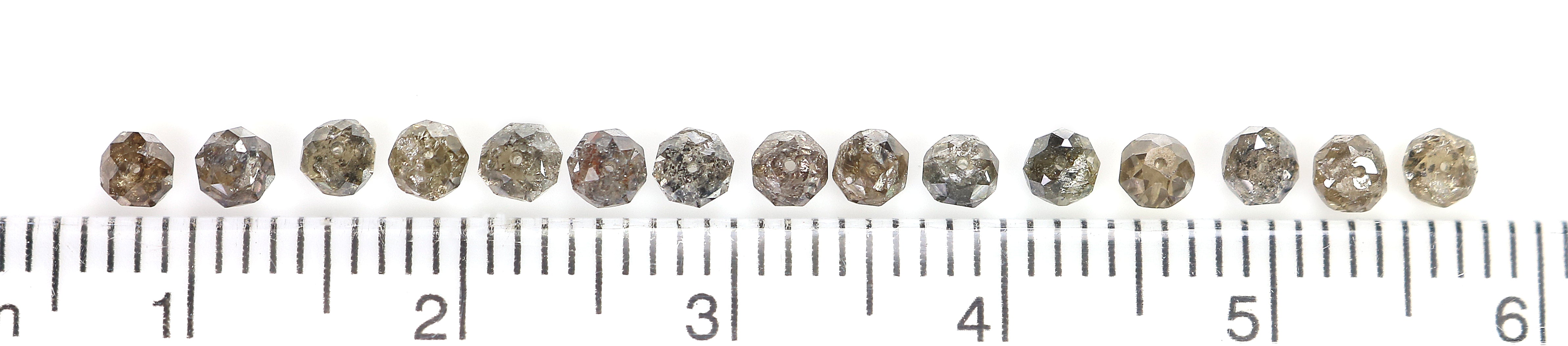 2.29 CT Natural Loose Bead Shape Diamond Brown Color Bead Cut Diamond 2.50 MM Natural Loose Brown Color Diamond Bead Rose Cut Diamond LQ1735