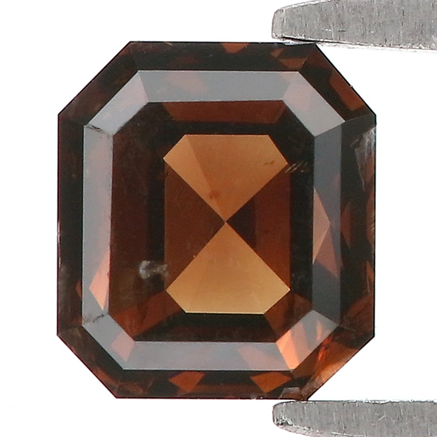 1.10 Ct IGI CERTIFIED Natural Loose Emerald Shape Diamond Deep Orange Brown Color Emerald Diamond 5.90 MM Natural Emerald Cut Diamond QL7721