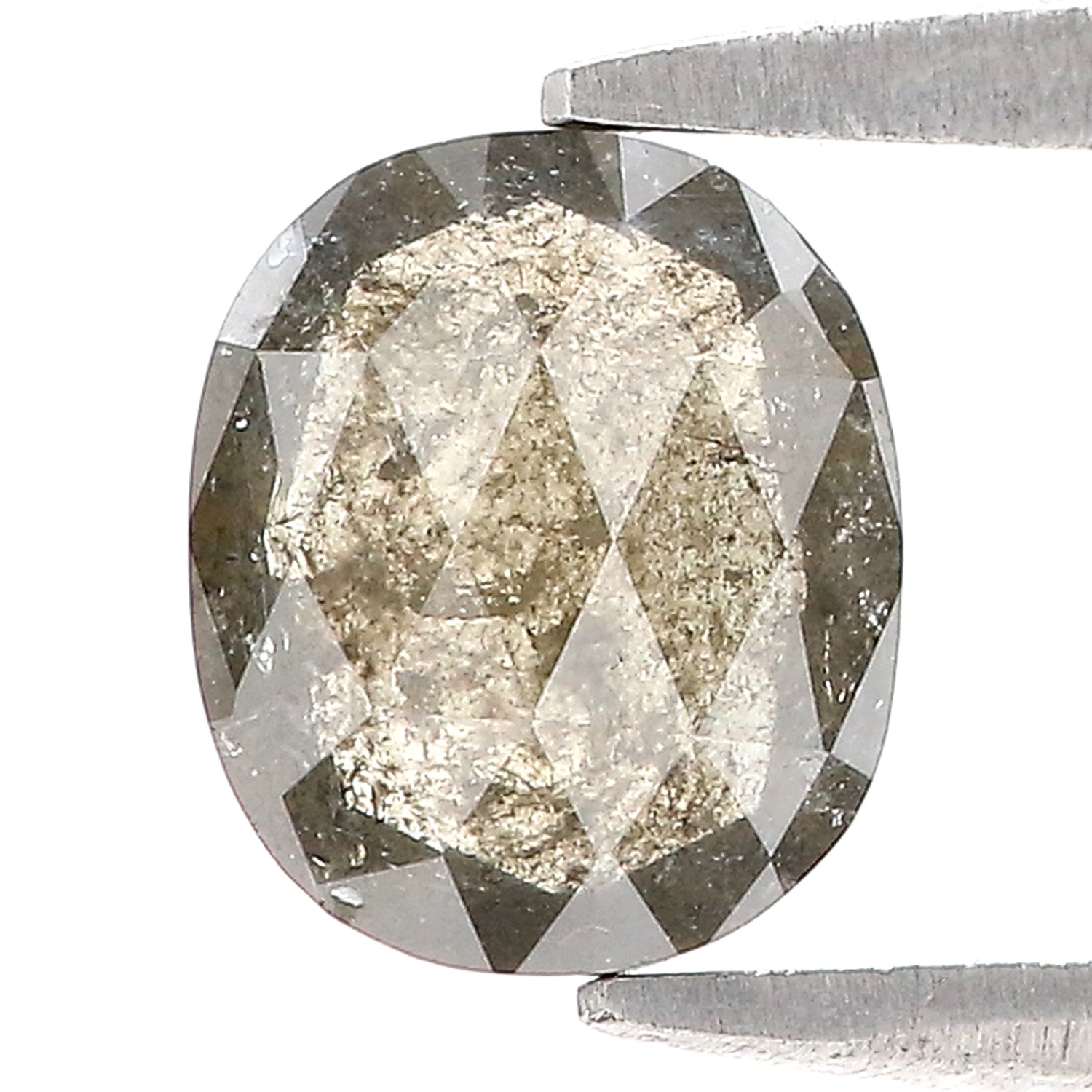 1.01 Ct Natural Loose Oval Shape Diamond Salt And Pepper Oval Cut Diamond 7.40 MM Natural Loose Diamond Oval Shape Rose Cut Diamond LQ1788