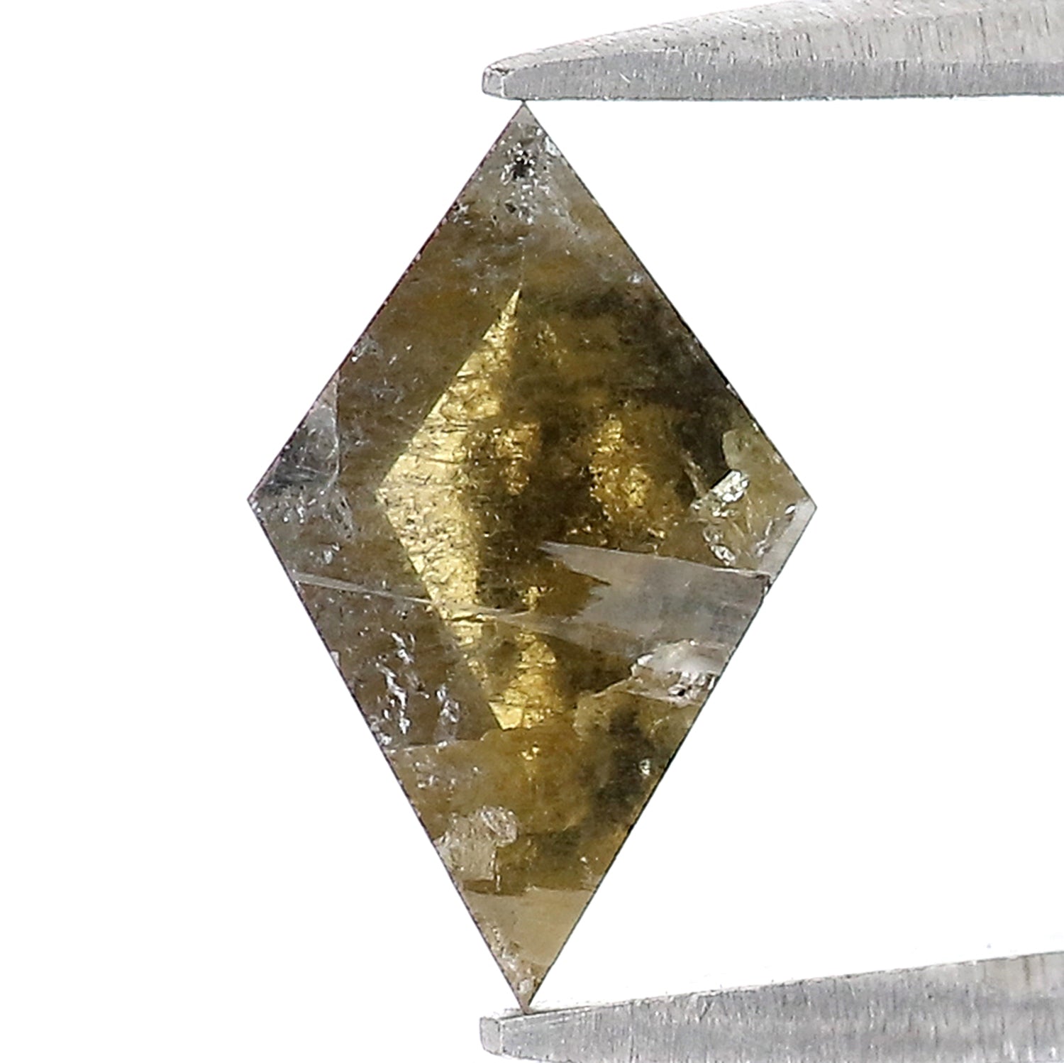 1.28 CT Natural Loose Kite Shape Diamond Yellow Color Kite Diamond 11.60 MM Natural Grey Color Diamond Kite Rose Cut Diamond L3400