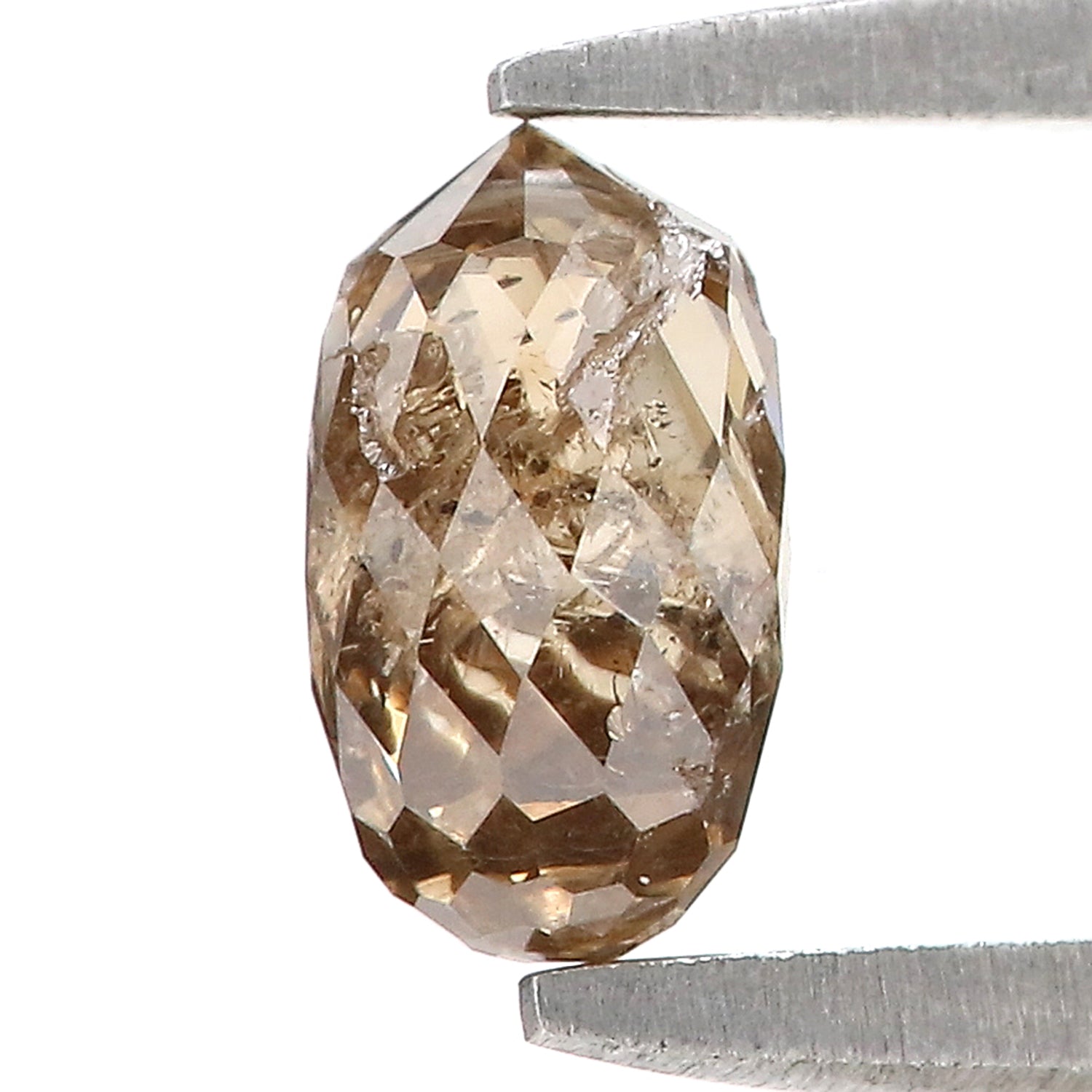0.77 Ct Natural Loose Briolette Shape Diamond Brown Color Drop Diamond 6.25 MM Natural Loose Brown Color Briolette Rose Cut Diamond LQ9841