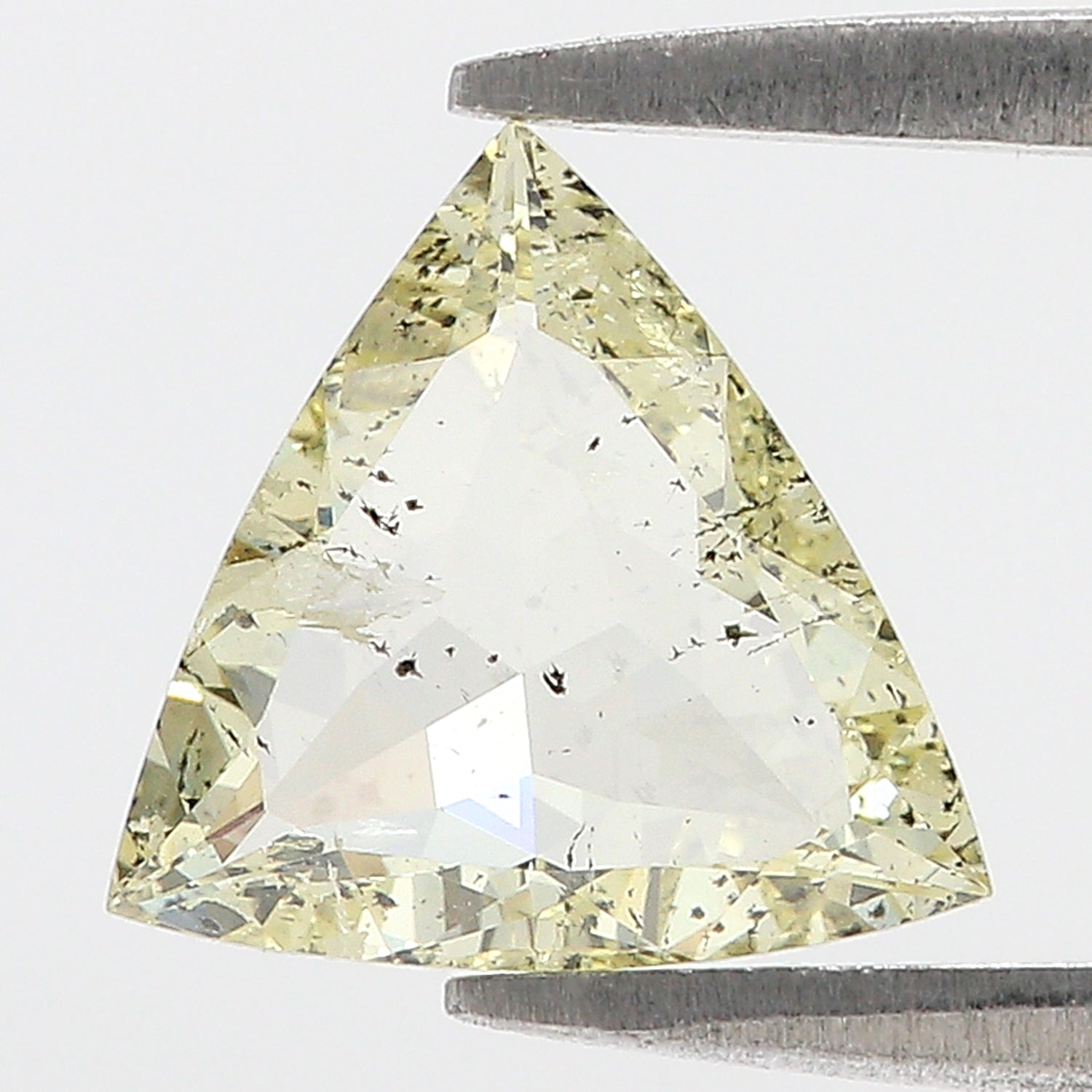 1.57 CT Natural Loose Triangle Shape Diamond Yellow Color Triangle Cut Diamond 9.25 MM Natural Yellow Color Triangle Rose Cut Diamond L3507