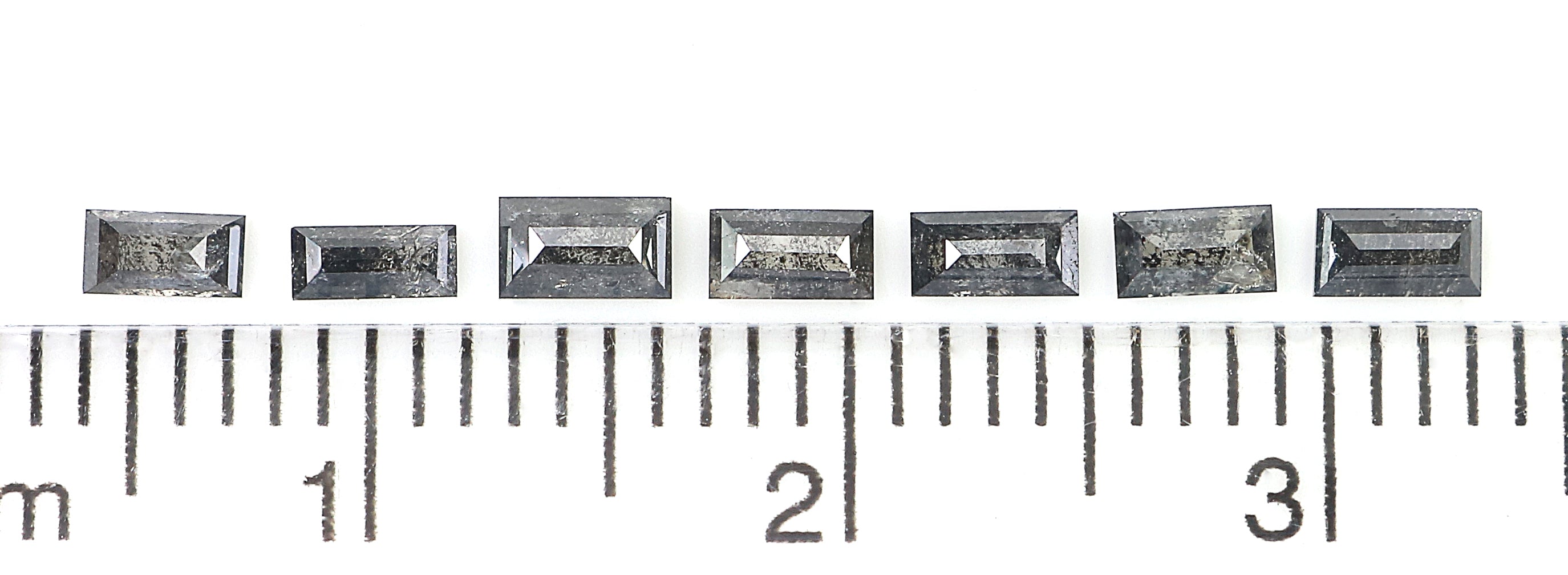 0.65 CT Natural Loose Baguette Diamond Salt And Pepper Baguette Diamond 3.65 MM Natural Loose Baguette Diamond Baguette Shape Diamond LQ2895