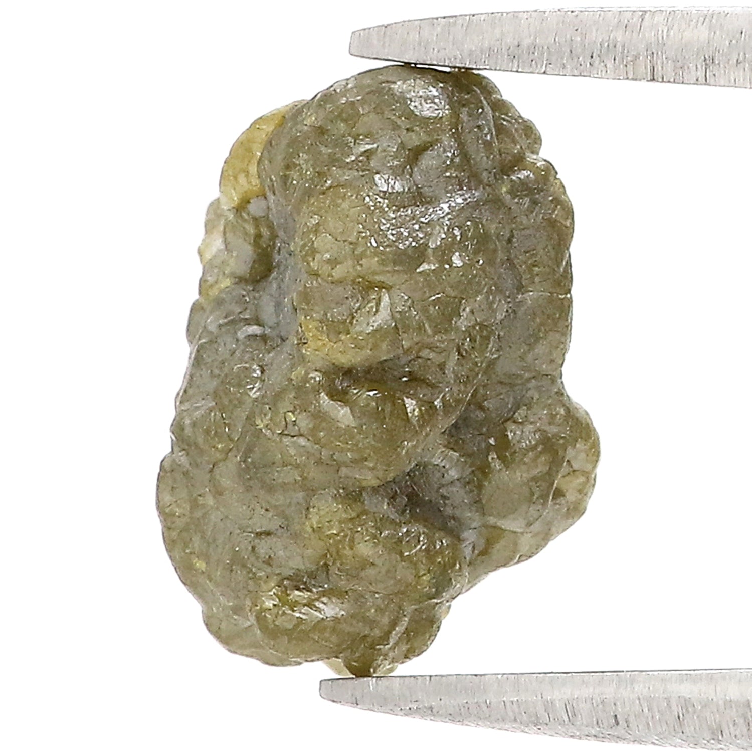 7.97 CT Natural Loose Rough Shape Diamond Green Color Rough Uncut Diamond 13.10 MM Natural Grey Color Rough Irregular Cut Diamond LQ3359