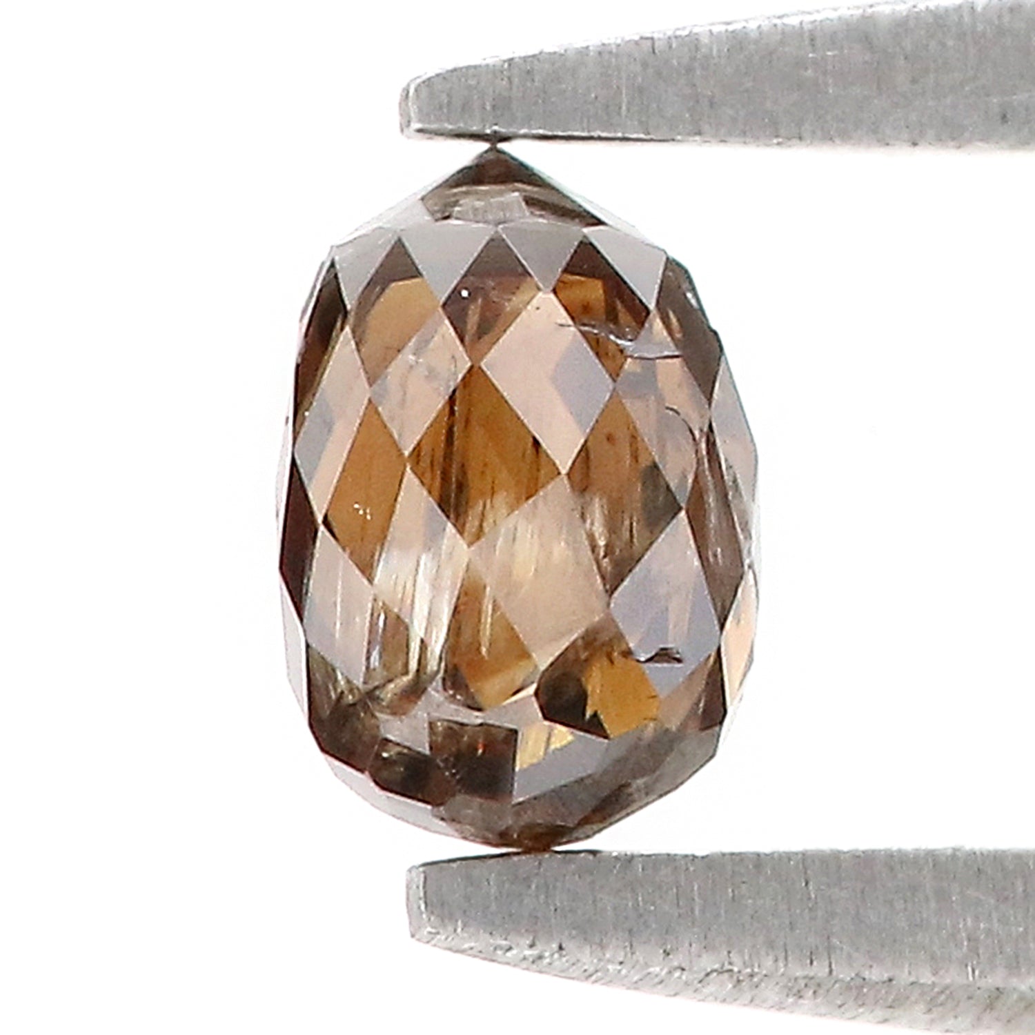0.48 Ct Natural Loose Briolette Shape Diamond Brown Color Drop Diamond 4.60 MM Natural Loose Brown Color Briolette Rose Cut Diamond LQ9259