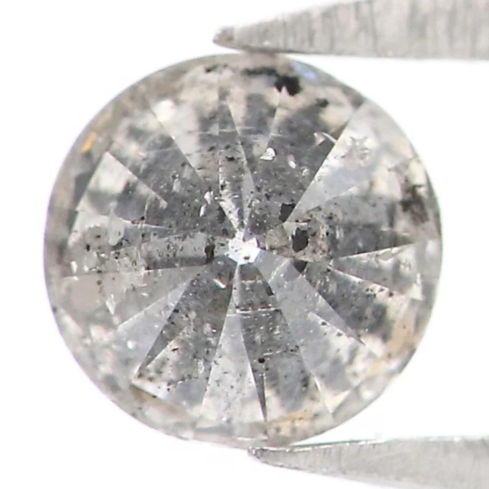 0.28 CT Natural Loose Round Shape Diamond Salt And Pepper Round Diamond 4.10 MM Natural Black Grey Color Round Brilliant Cut Diamond NQ9168