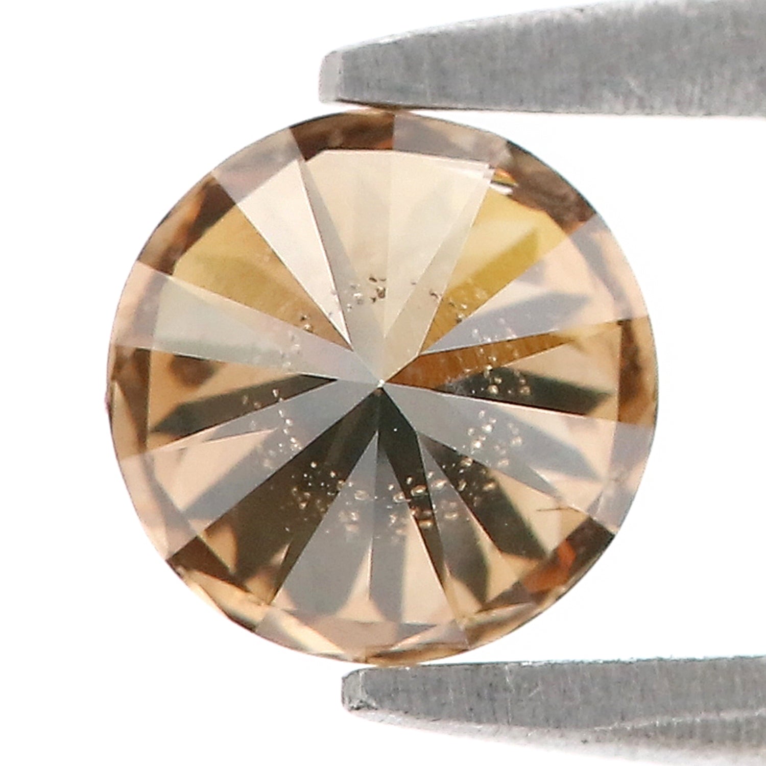 0.59 Ct Natural Loose Round Shape Diamond Brown Color Round Diamond 5.20 MM Natural Loose Brown Diamond Round Brilliant Cut Diamond LQ631