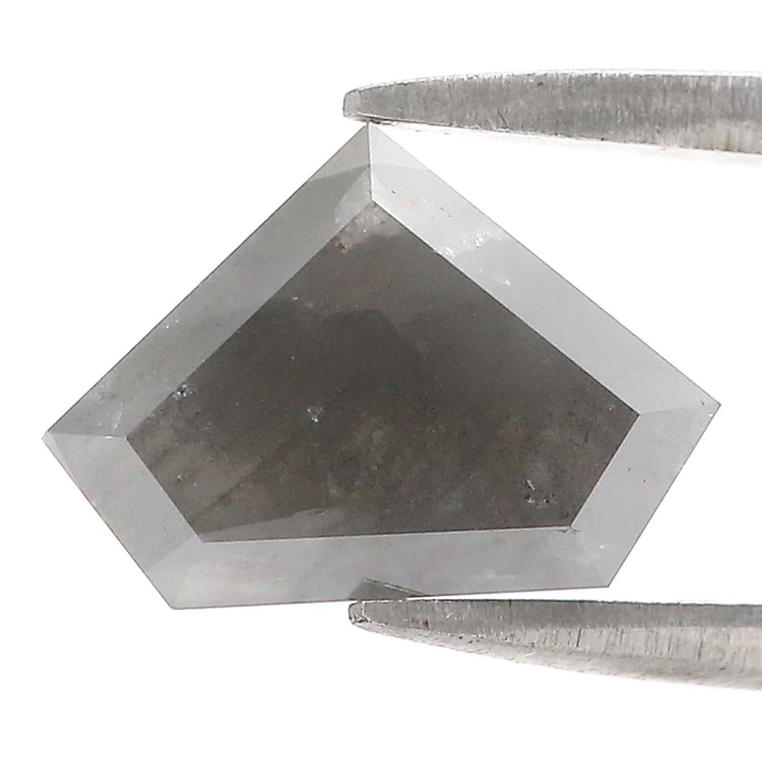 3.45 Ct Natural Loose Shield Shape Diamond Salt And Pepper Shield Shape Diamond 8.70 MM Natural Gray Color Shield Rose Cut Diamond QL1055