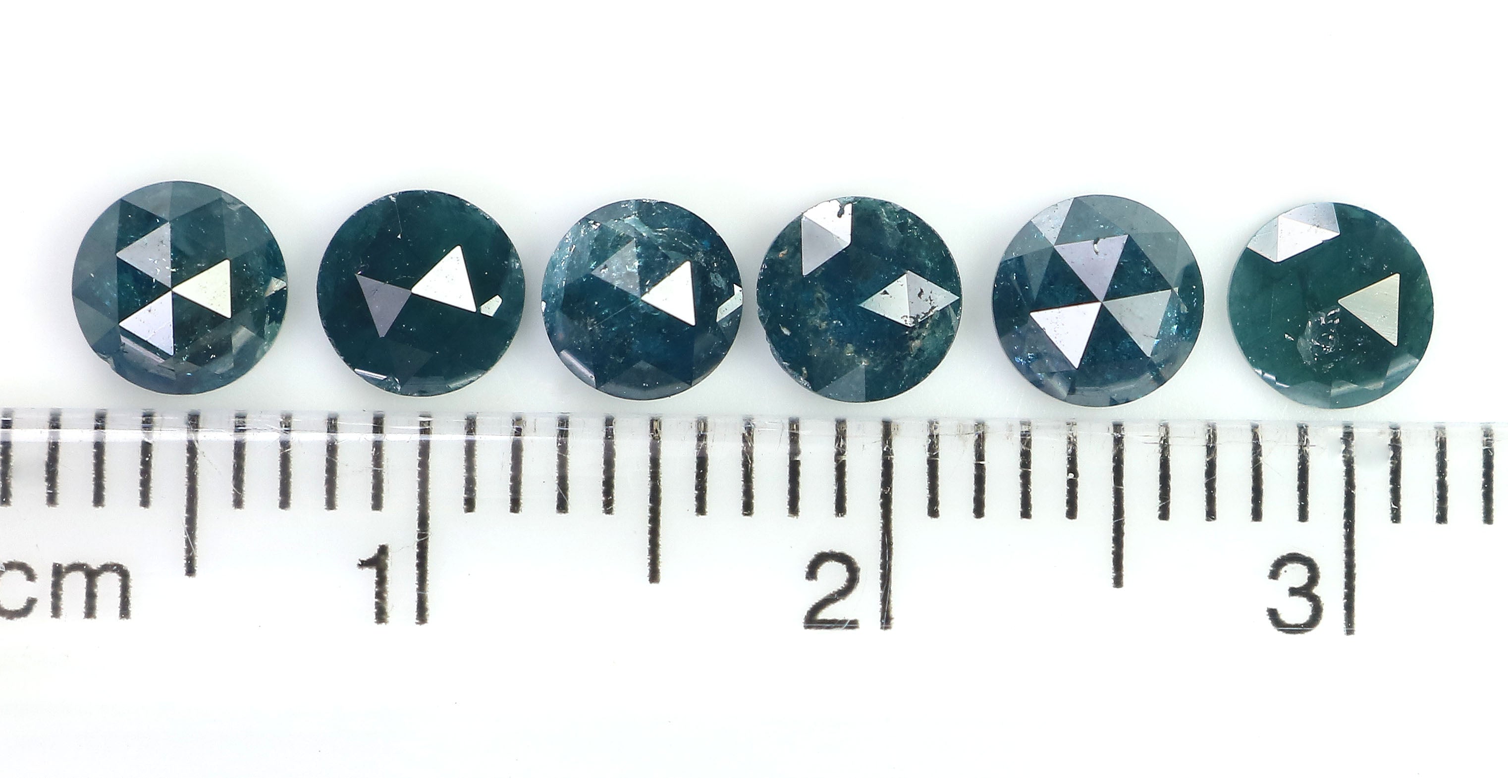 2.38 CT Natural Loose Round Rose Cut Diamond Blue Color Round Shape Diamond 4.35 MM Natural Loose Blue Color Round Rose Cut Diamond LQ2425