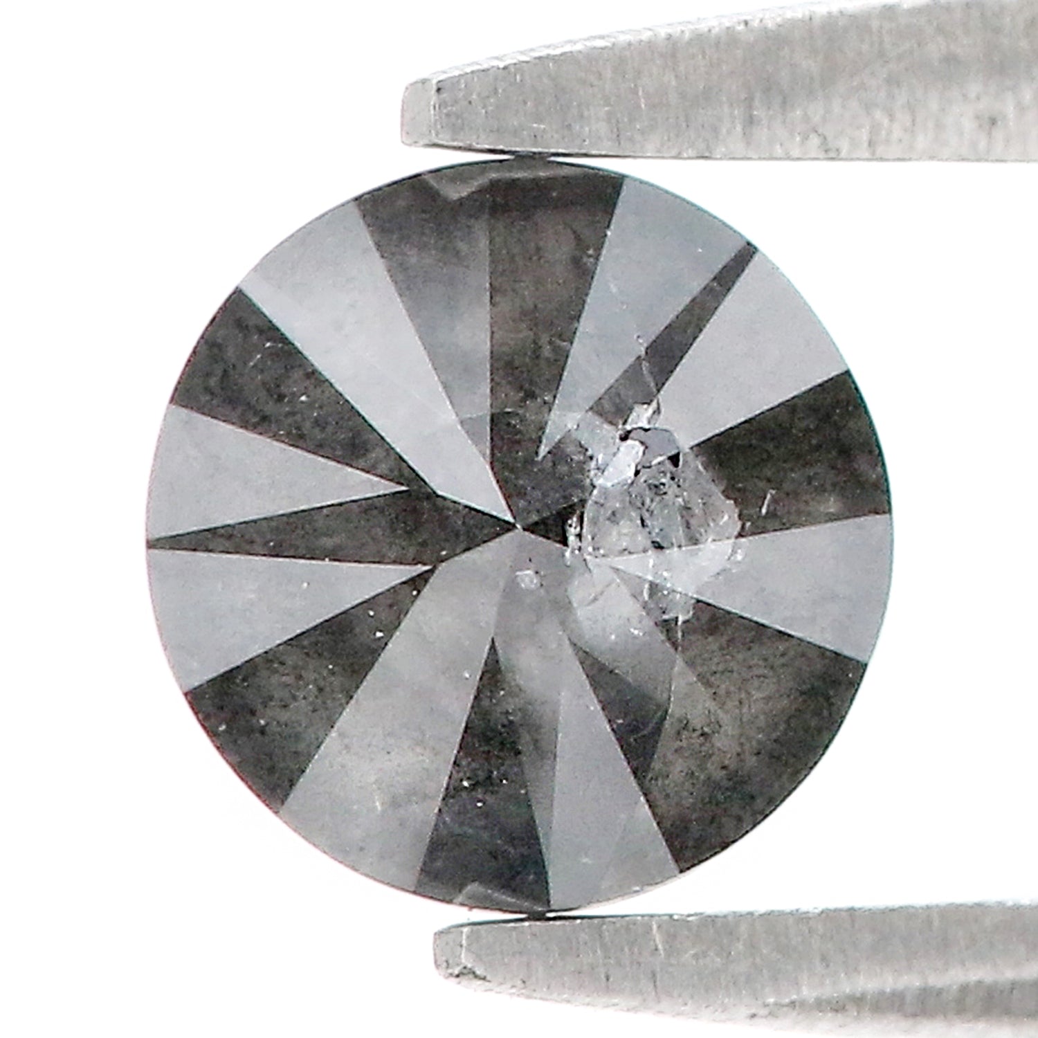 0.68 CT Natural Loose Round Shape Diamond Black Grey Color Round Cut Diamond 5.30 MM Salt And Pepper Round Brilliant Cut Diamond LQ1765