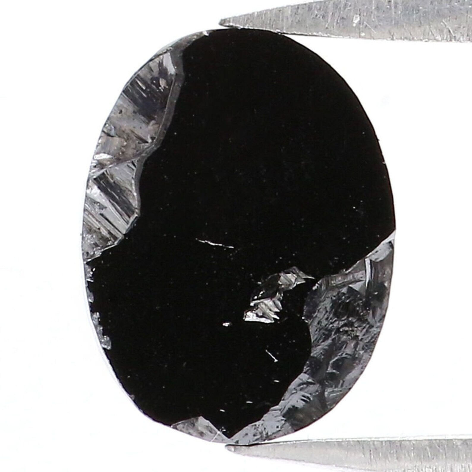 1.14 Ct Natural Loose Oval Shape Diamond Black Color Oval Cut Diamond 7.70 MM Natural Loose Diamond Black Oval Rose Cut Diamond QN1976