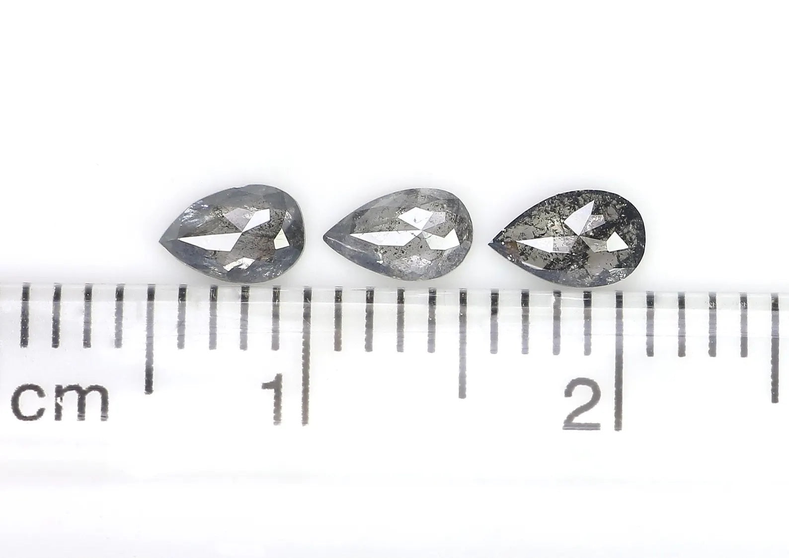 0.54 CT Natural Loose Pear Shape Diamond Salt And Pepper Pear Cut Diamond 5.05 MM Natural Loose Diamond Pear Shape Rose Cut Diamond NQ2355