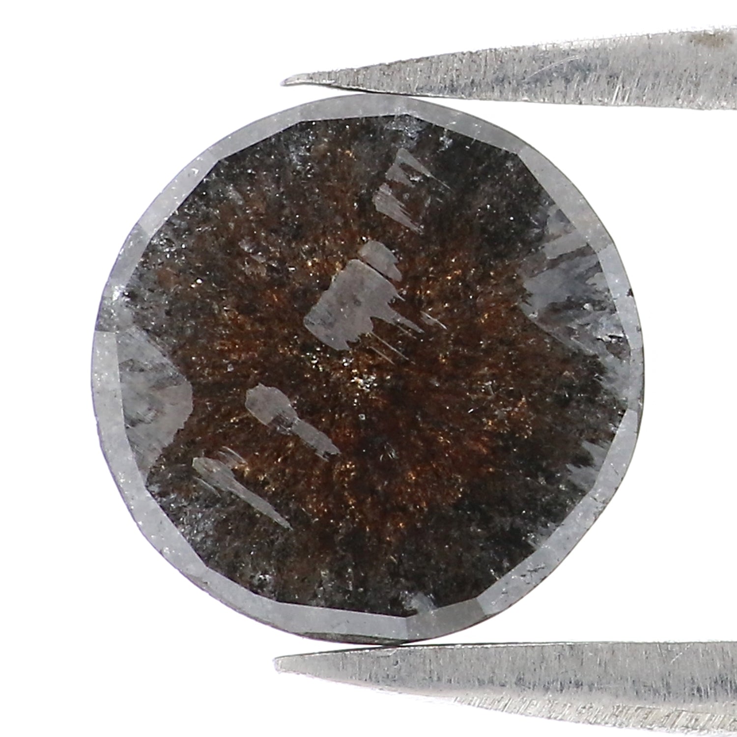 1.65 CT Natural Loose Round Rose Cut Diamond Salt And Pepper Round Diamond 7.80 MM Natural Loose Diamond Rose Cut Diamond Round Shape LQ3004