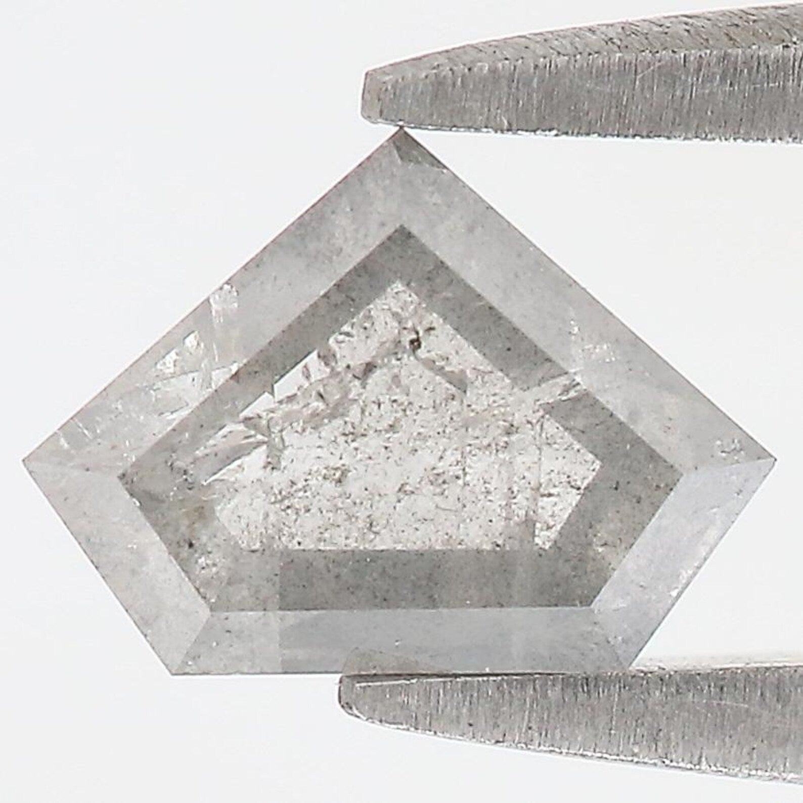 0.86 CT Natural Loose Shield Shape Diamond Salt And Pepper Shield Cut Diamond 5.55 MM Natural Diamond Shield Rose Cut Diamond QN962