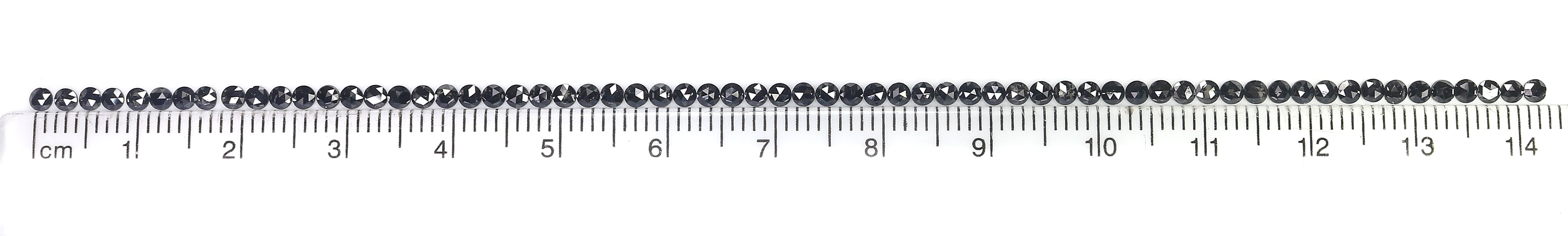 3.34 CT Natural Loose Round Rose Cut Diamond Black Color Round Shape Diamond 2.20 MM Natural Loose Black Color Round Rose Cut Diamond KQ2456