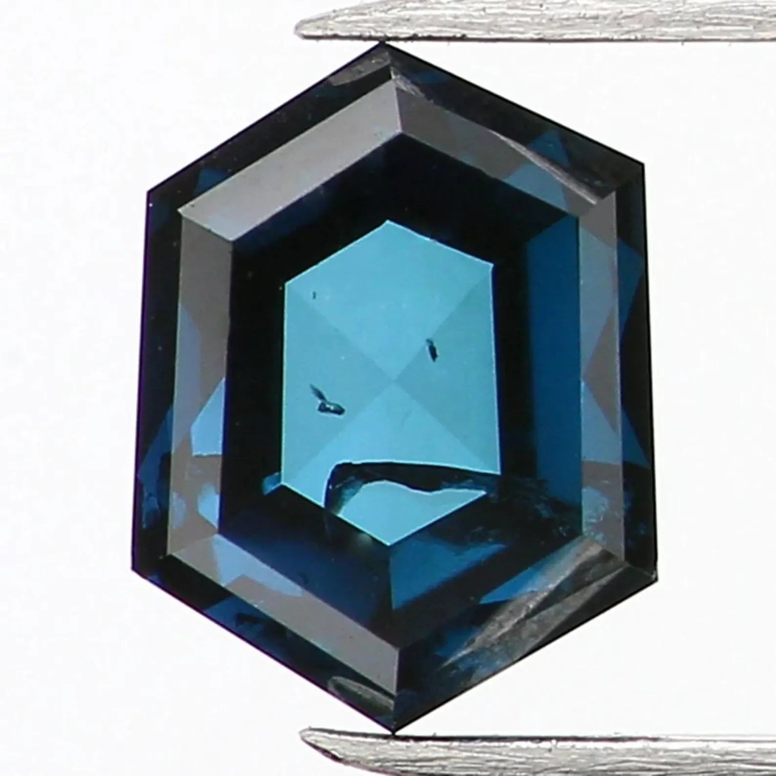 0.31 CT Natural Loose Hexagon Shape Diamond Blue Color Hexagon Cut Diamond 4.50 MM Natural Loose Blue Color Hexagon Rose Cut Diamond NQ1240