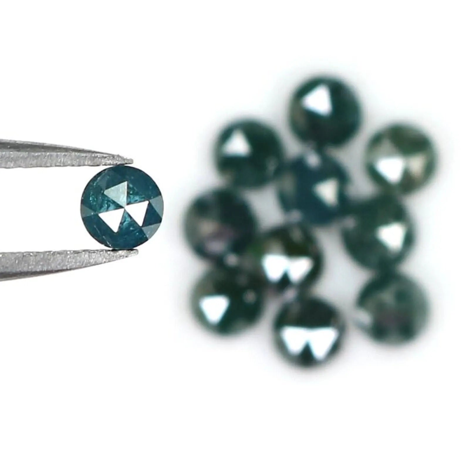 2.61 Ct Natural Loose Round Shape Diamond Blue Color Round Cut Diamond 3.50 MM Natural Loose Diamond Blue Color Round Rose Cut Diamond NQ242