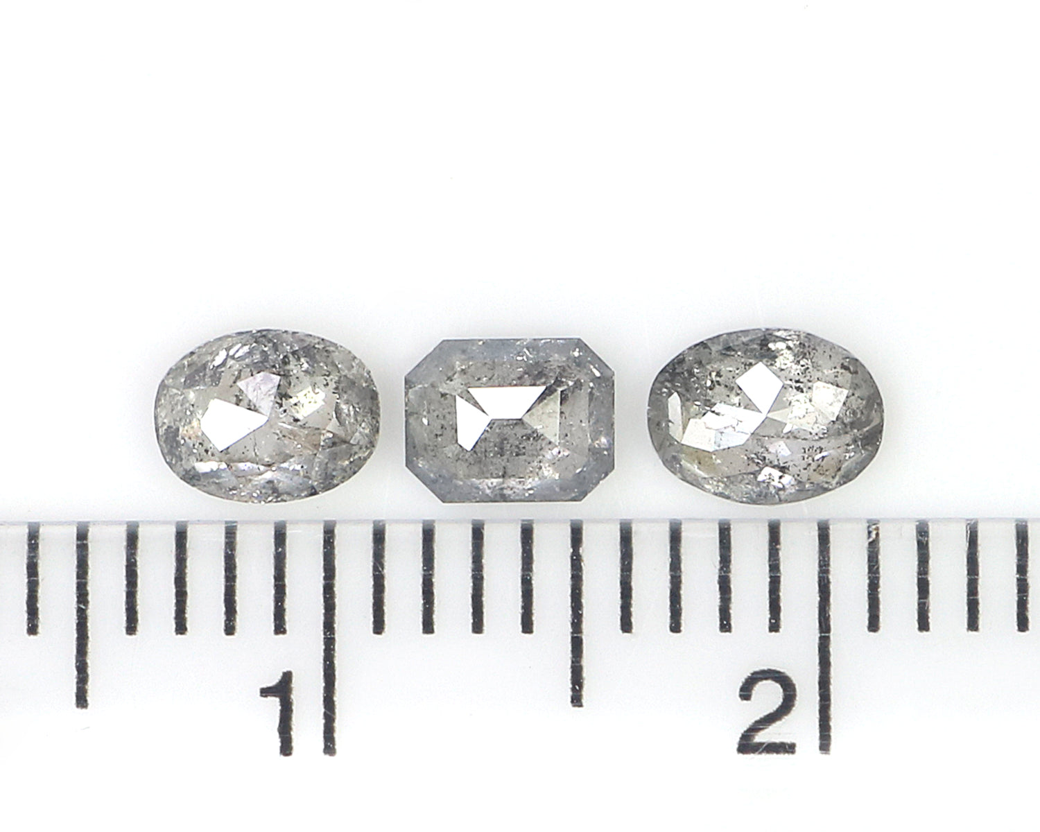 0.85 CT Natural Loose Mix Shape Diamond Salt And Pepper Mix Shape Diamond 4.25 MM Natural Black Grey Color Mix Shape Rose Cut Diamond QL636