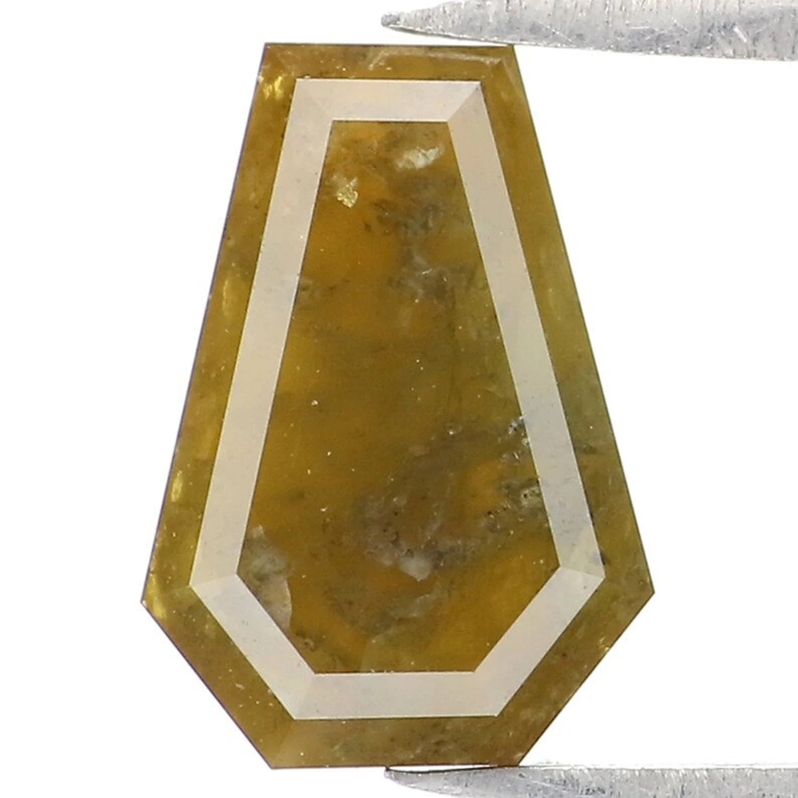 1.14 CT Natural Loose Coffin Shape Diamond Yellow Color Coffin Diamond 8.80 MM Natural Diamond Green Color Coffin Rose Cut Diamond QN1879