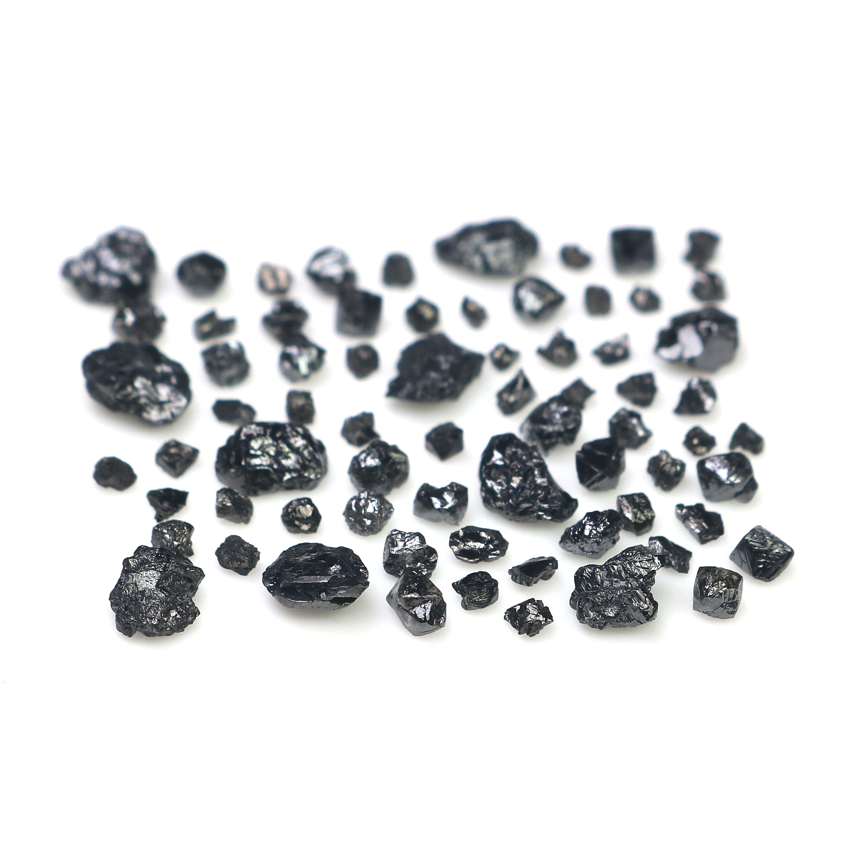 Natural Loose Rough Uncut Diamond Black Color Raw Uncut Diamond 1.20 to 6.00 MM 10.00 Ct Lot Rough Black Color Irregular Cut Diamond Q89