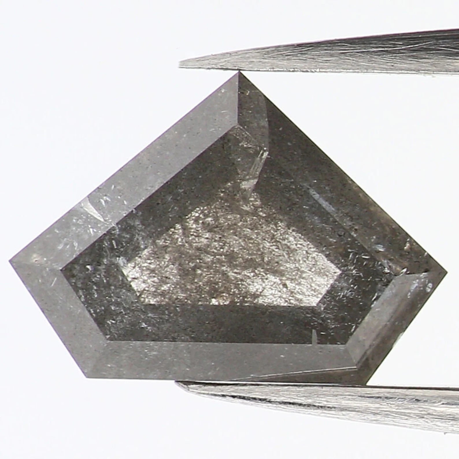 0.81 CT Natural Loose Shield Shape Diamond Salt And Pepper Shield Cut Diamond 5.50 MM Natural Diamond Shield Rose Cut Diamond QN1251