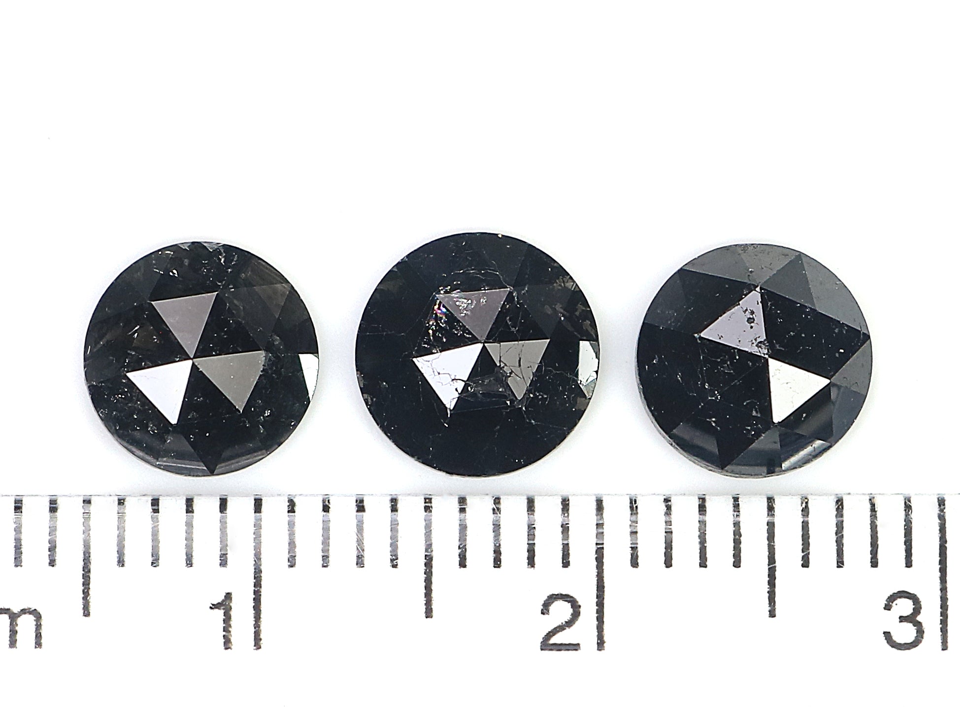 3.58 CT Natural Loose Round Rose Cut Diamond Black Color Round Shape Diamond 6.85 MM Natural Loose Black Color Round Rose Cut Diamond LQ1695