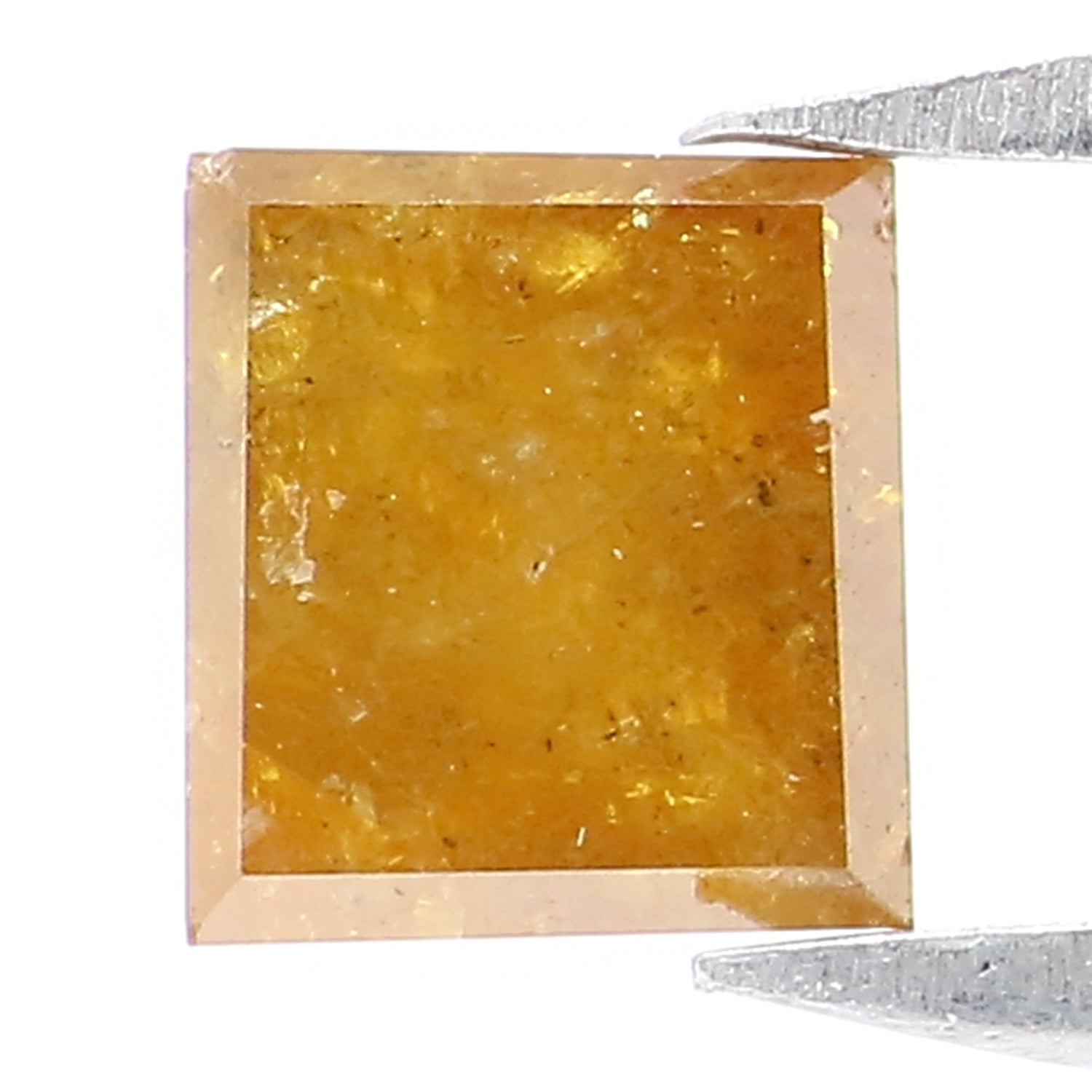 0.61 CT Natural Loose Square Shape Diamond Yellow Color Square Diamond 4.80 MM Natural Loose Yellow Diamond Square Rose Cut Diamond LQ6755
