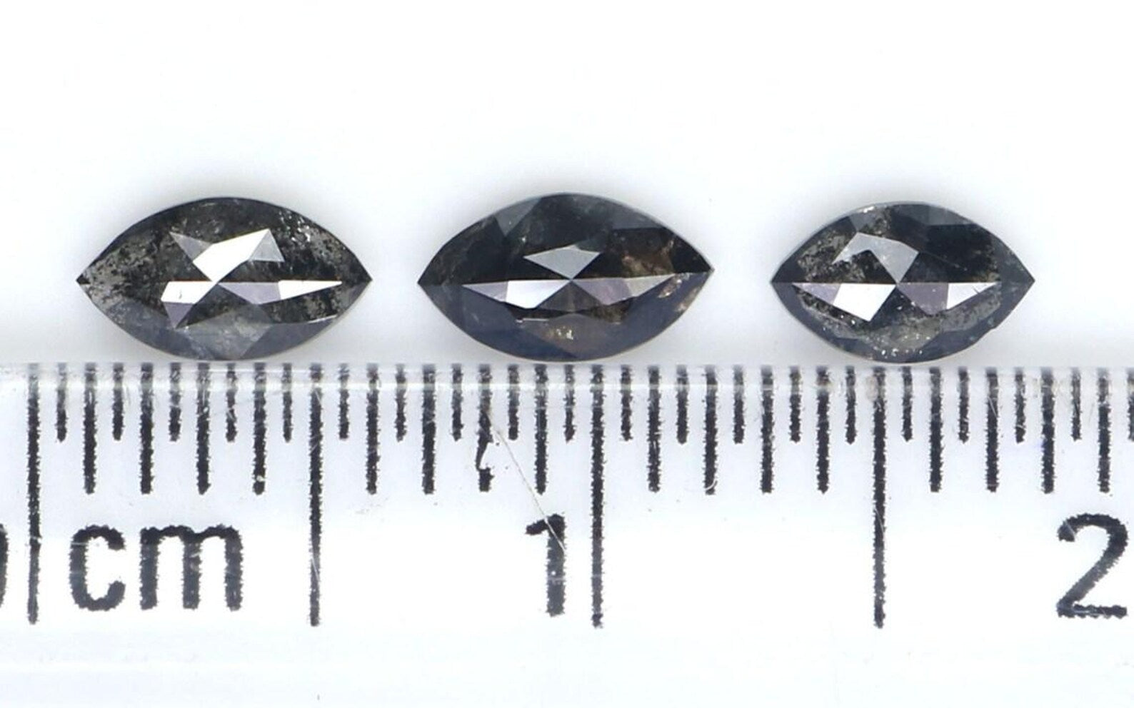 0.52 CT Natural Loose Marquise Shape Diamond Salt And Pepper Marquise Diamond 4.75 MM Black Gray Color Marquise Rose Cut Diamond NQ2109