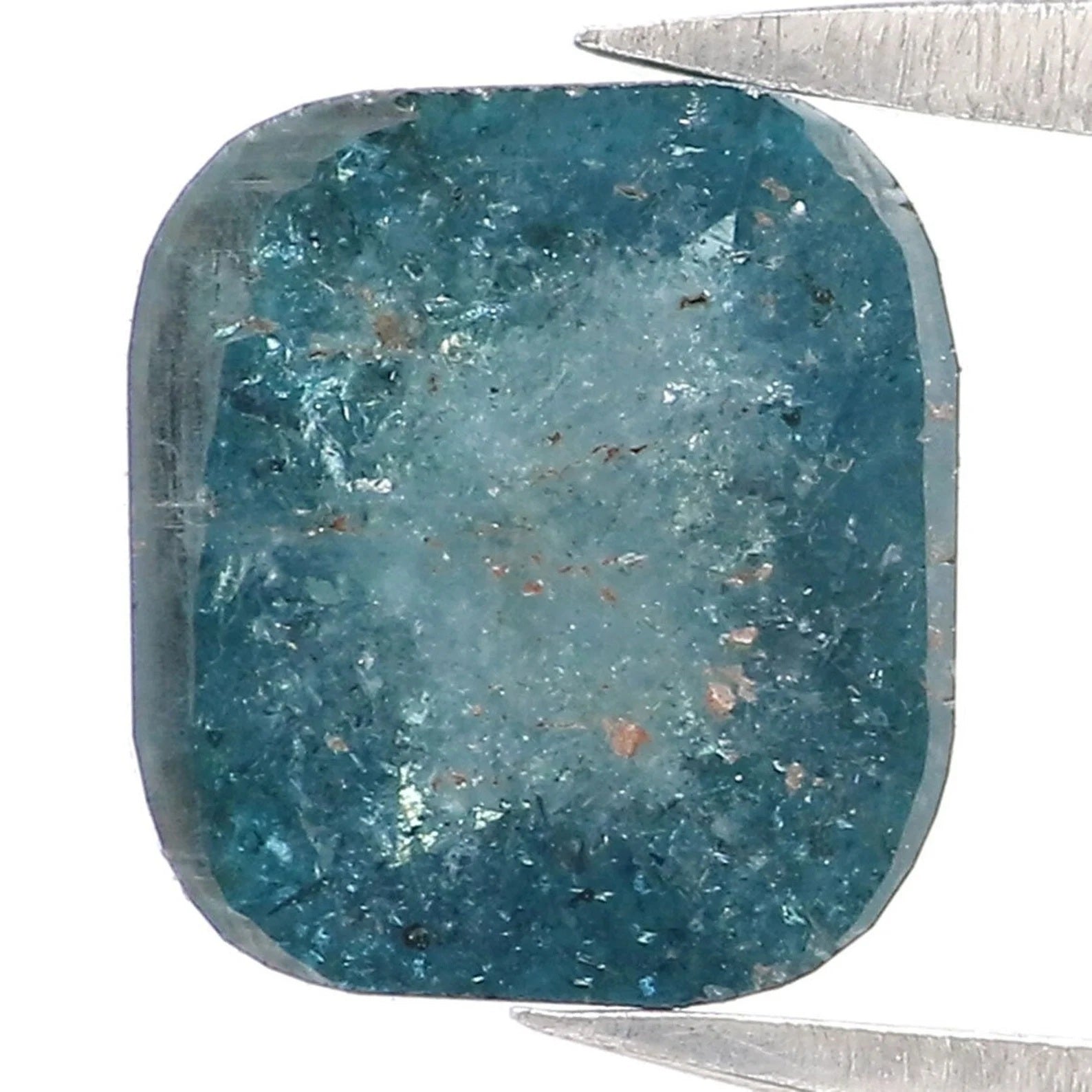 1.40 CT Natural Loose Cushion Shape Diamond Blue Color Cushion Diamond 7.60 MM Natural Loose Diamond Cushion Shape Rose Cut Diamond NQ9729