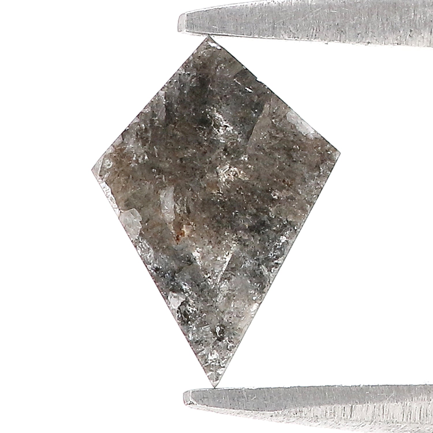 0.89 CT Natural Loose Kite Shape Diamond Salt And Pepper Kite Cut Diamond 9.10 MM Natural Loose Black Grey Color Kite Rose Cut Diamond L3434