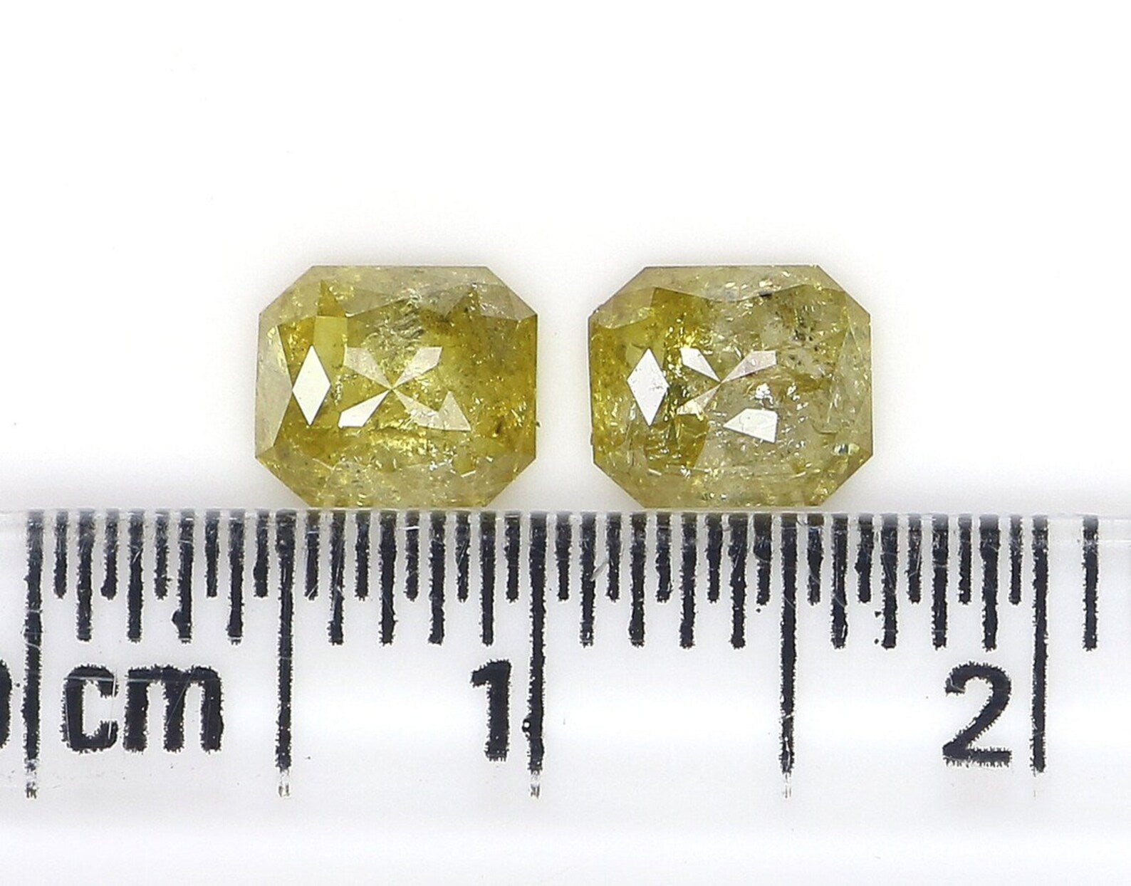 1.23 CT Natural Loose Cushion Pair Diamond Yellow Color Cushion Diamond 5.65 MM Natural Loose Diamond Yellow Cushion Rose Cut Diamond NQ2477
