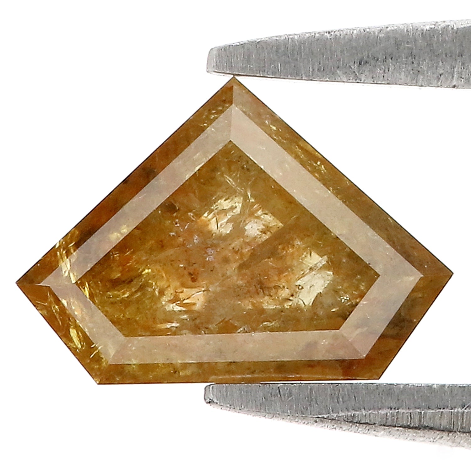 1.12 CT Natural Loose Shield Shape Diamond Yellow Color Shield Cut Diamond 6.15 MM Natural Loose Yellow Color Shield Rose Cut Diamond LQ436