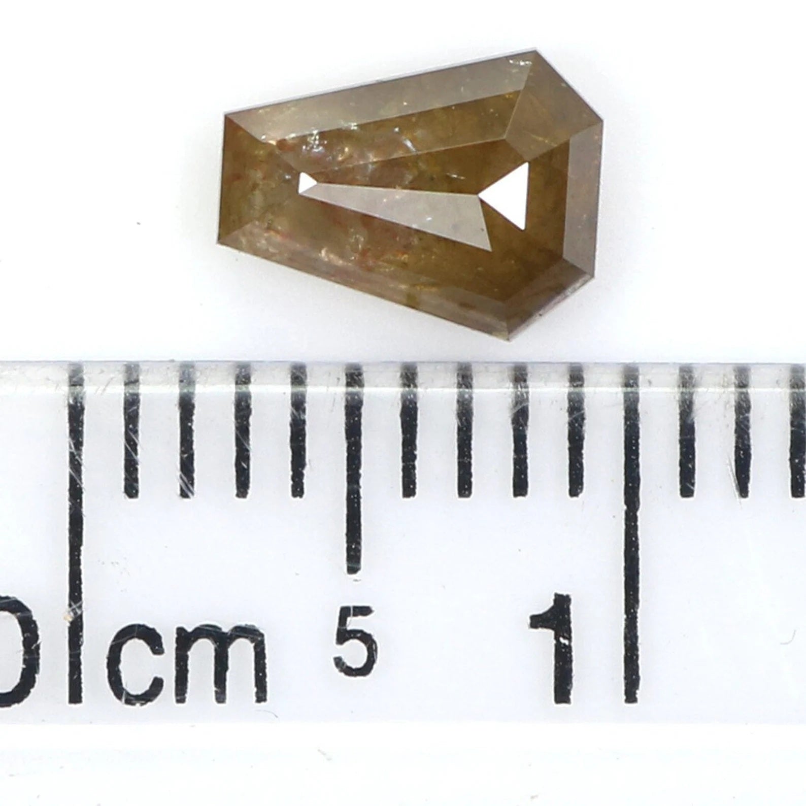 0.82 CT Natural Loose Coffin Shape Diamond Brown Color Coffin Cut Diamond 6.90 MM Natural Loose Diamond Coffin Shape Rose Cut Diamond QN985