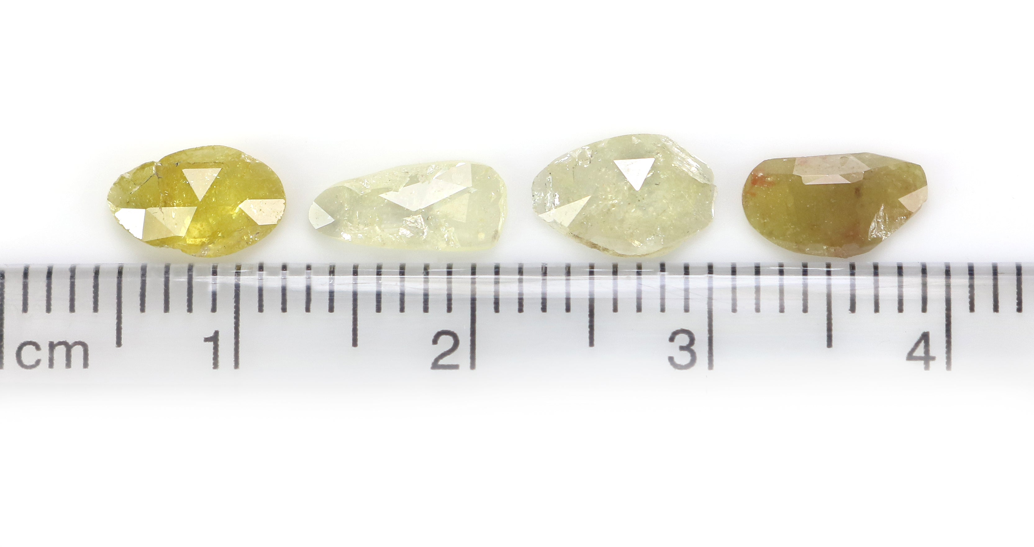 1.94 Ct Natural Loose Slice Shape Diamond Gray Color Slice Cut Diamond 7.65 MM Natural Diamond Yellow Color Slice Rose Cut Diamond NQ1192