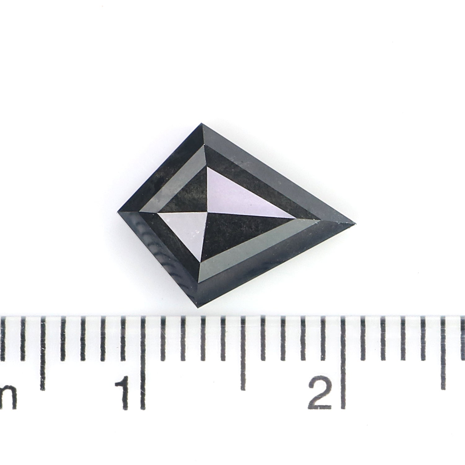 Natural Kite Salt and Pepper Diamond 2.71 CT Loose Rose Cut Black Grey Stone 12.00 MM Rustic Diamond For Custom Engagement Ring L3618