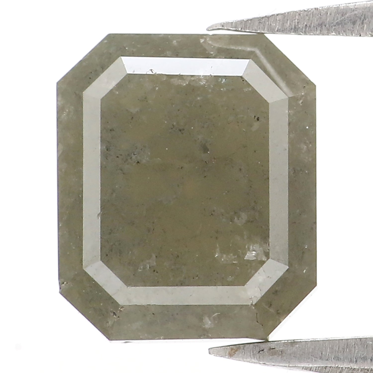 3.20 CT Natural Loose Emerald Shape Diamond Grey Color Emerald Cut Diamond 8.40 MM Natural Loose Grey Color Emerald Rose Cut Diamond LQ2832