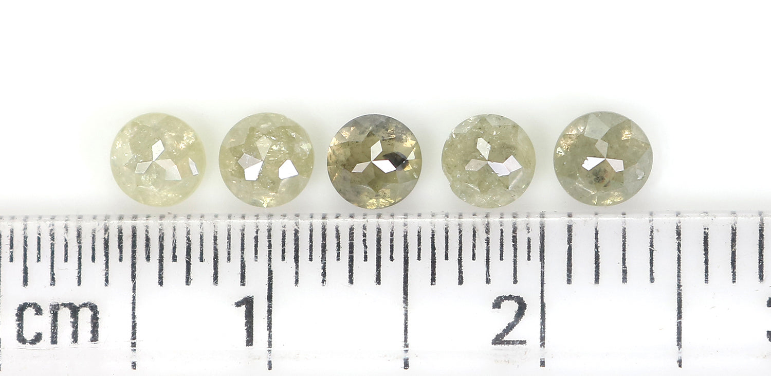 1.15 CT Natural Loose Round Rose Cut Diamond Grey Color Round Shape Diamond 3.50 MM Natural Loose Grey Color Round Rose Cut Diamond KQ1293