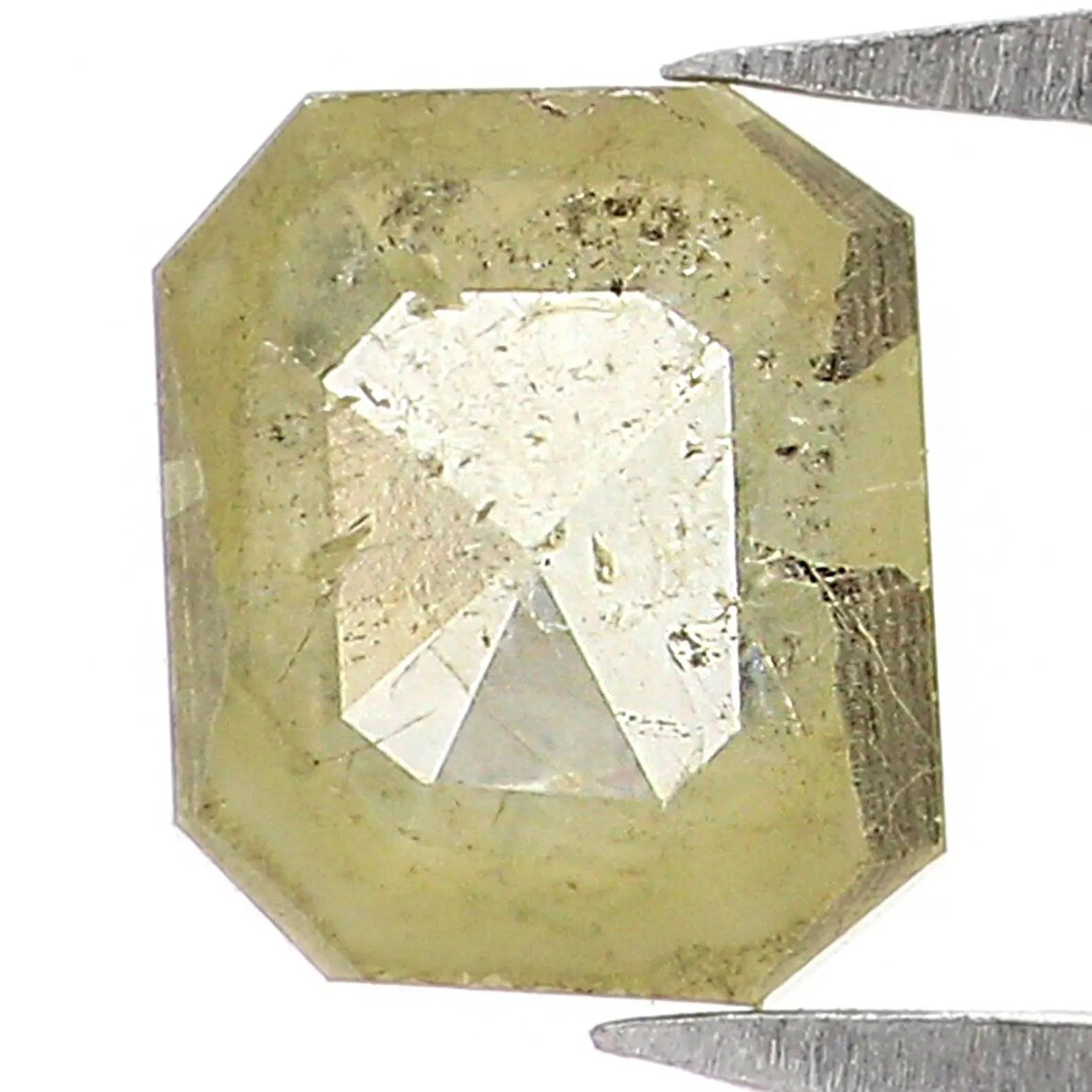0.53 CT Natural Loose Emerald Shape Diamond Yellow Color Emerald Diamond 5.50 MM Natural Loose Yellow Color Emerald Rose Cut Diamond NQ9651