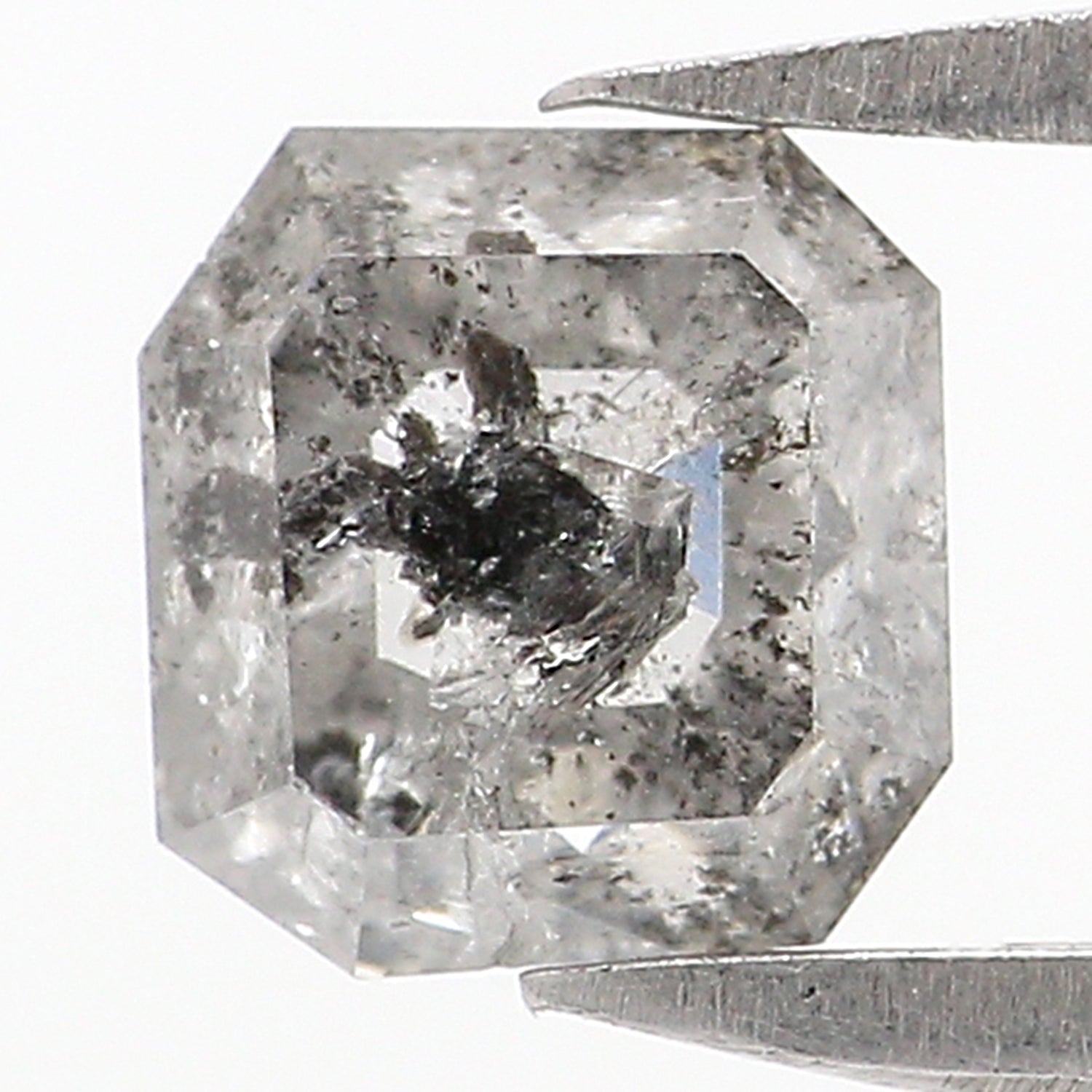 Natural Loose Emerald Diamond, Salt And Pepper Emerald Diamond, Natural Loose Diamond, Emerald Cut Diamond, 0.86 CT Emerald Shape KDL7777