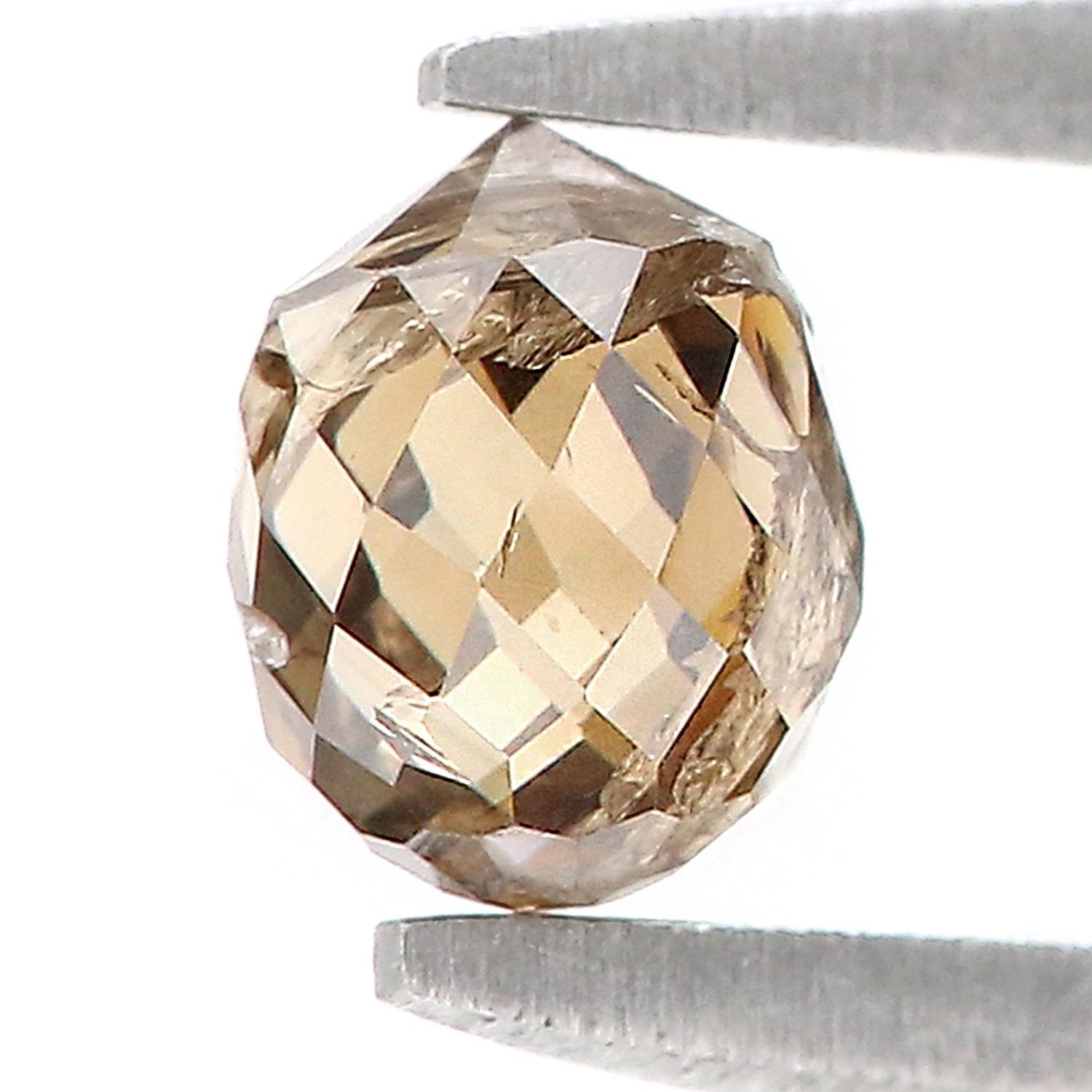 0.58 Ct Natural Loose Briolette Shape Diamond Brown Color Drop Diamond 4.70 MM Natural Loose Brown Color Briolette Rose Cut Diamond LQ9827