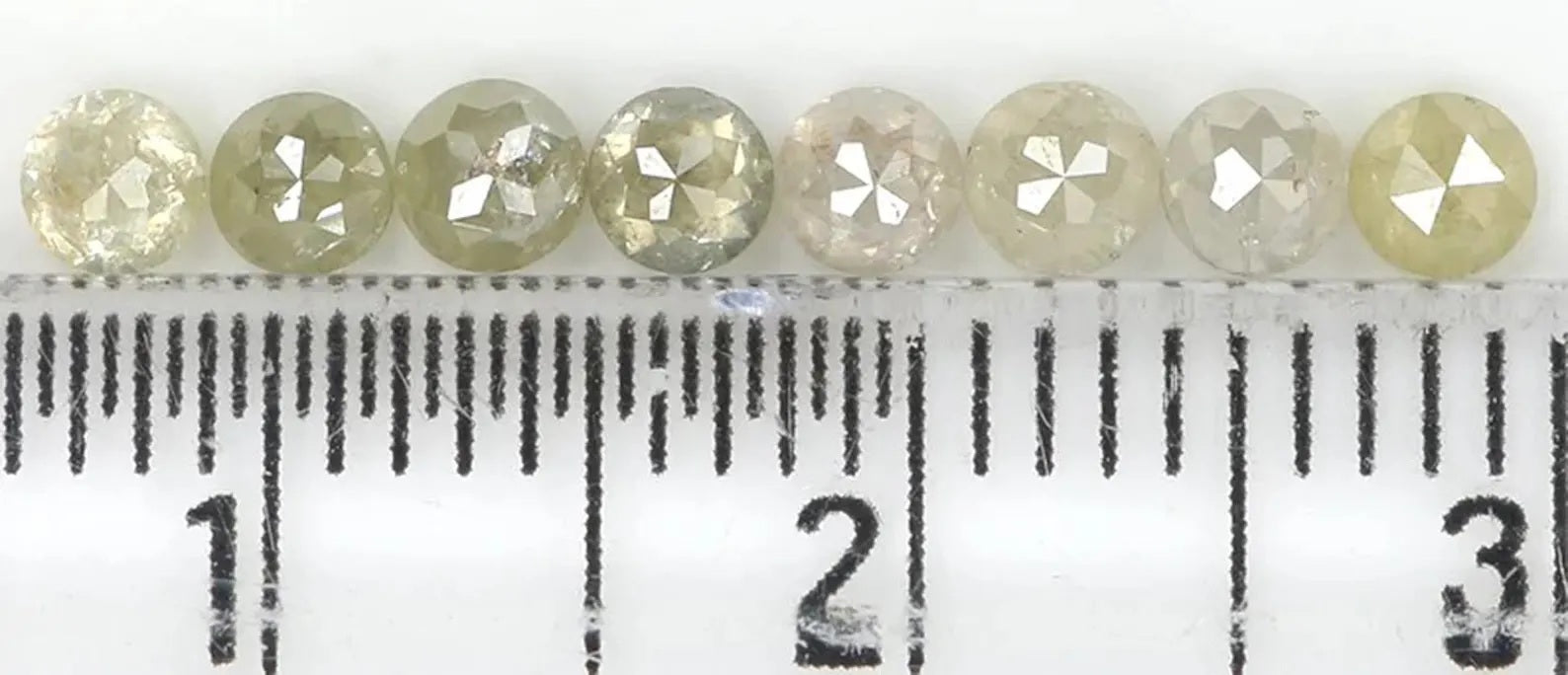 1.12 CT Natural Loose Round Rose Cut Diamond Grey Color Round Shape Diamond 2.90 MM Natural Loose Yellow Color Round Rose Cut Diamond NQ1706