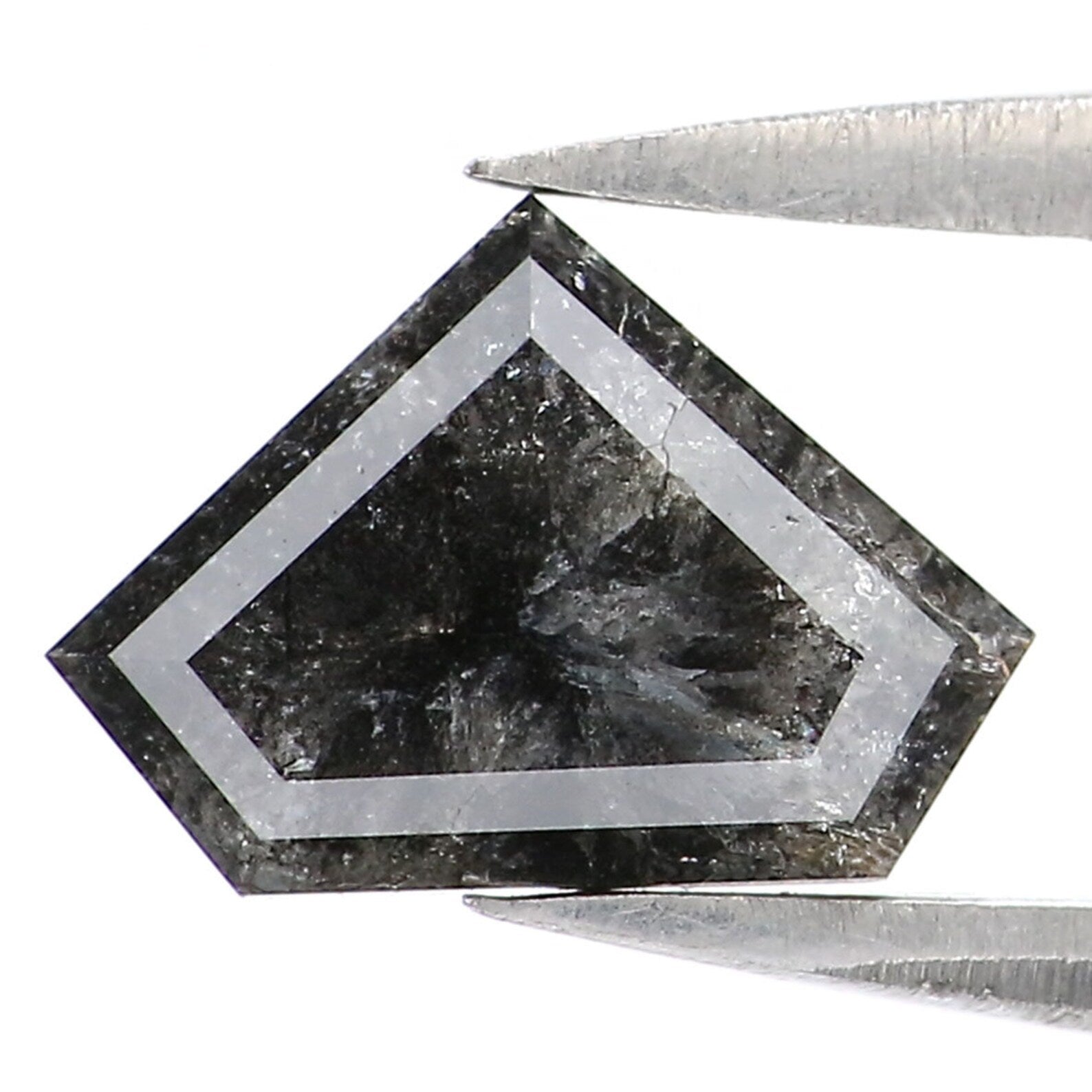 1.18 CT Natural Loose Shield Diamond Salt And Pepper Diamond Natural Loose Diamond 6.00 MM Shield Rose Cut Diamond Shield Shape NQ1346