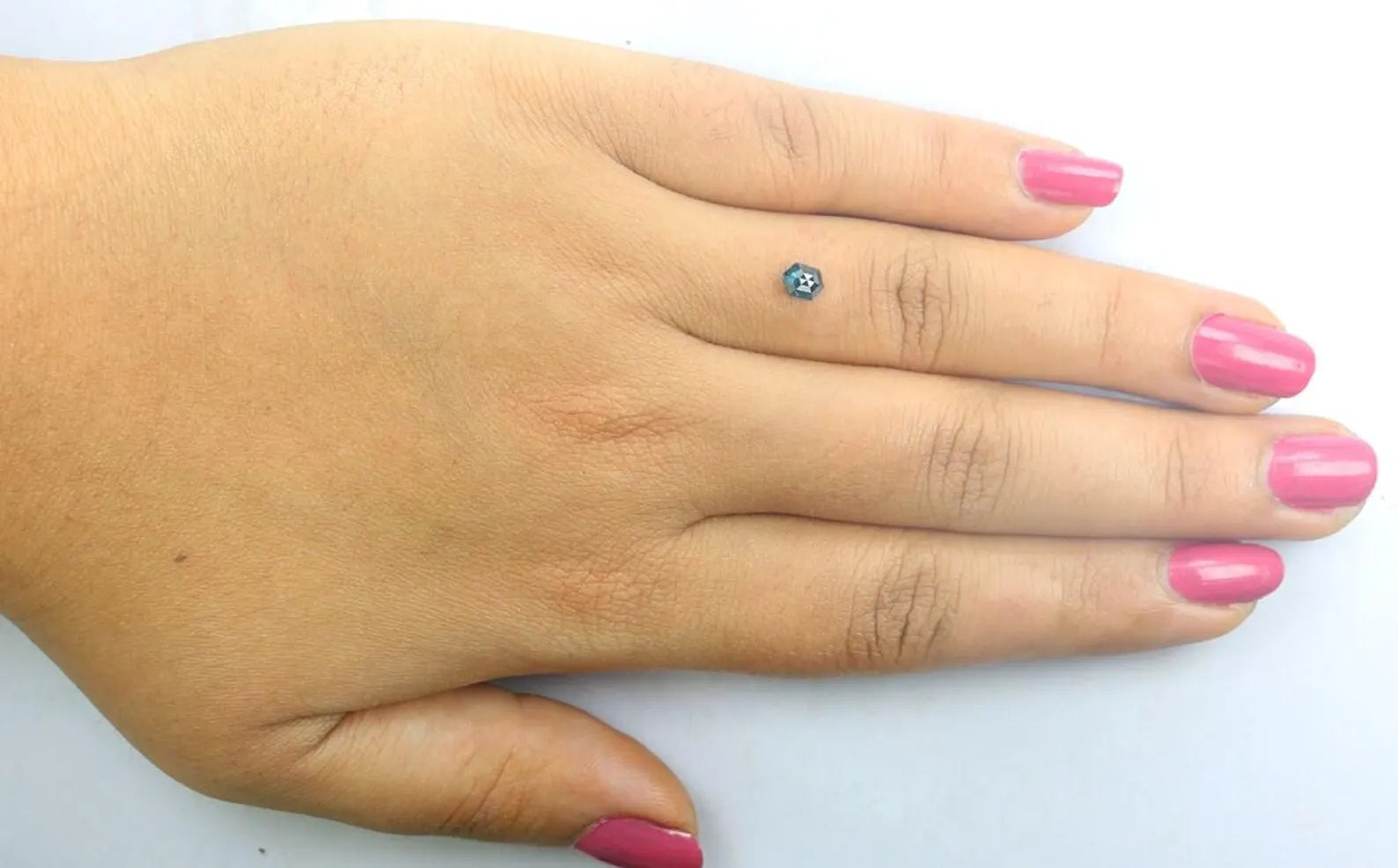 0.34 CT Natural Loose Hexagon Shape Diamond Blue Color Hexagon Cut Diamond 5.05 MM Natural Loose Blue Color Hexagon Rose Cut Diamond NQ209