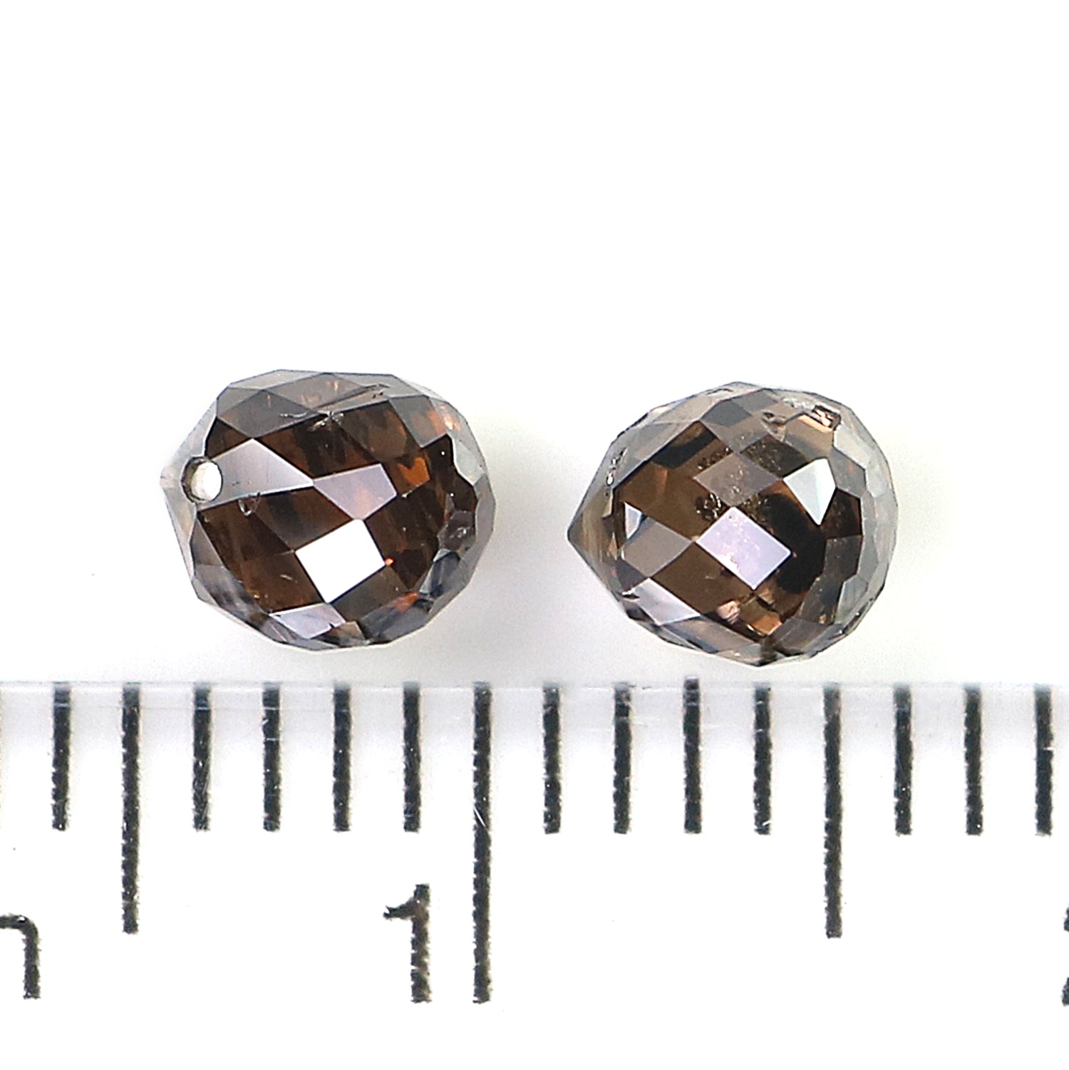 1.30 Ct Natural Loose Briolette Shape Diamond Brown Color Drop Diamond 4.70 MM Natural Loose Brown Color Briolette Rose Cut Diamond LQ125