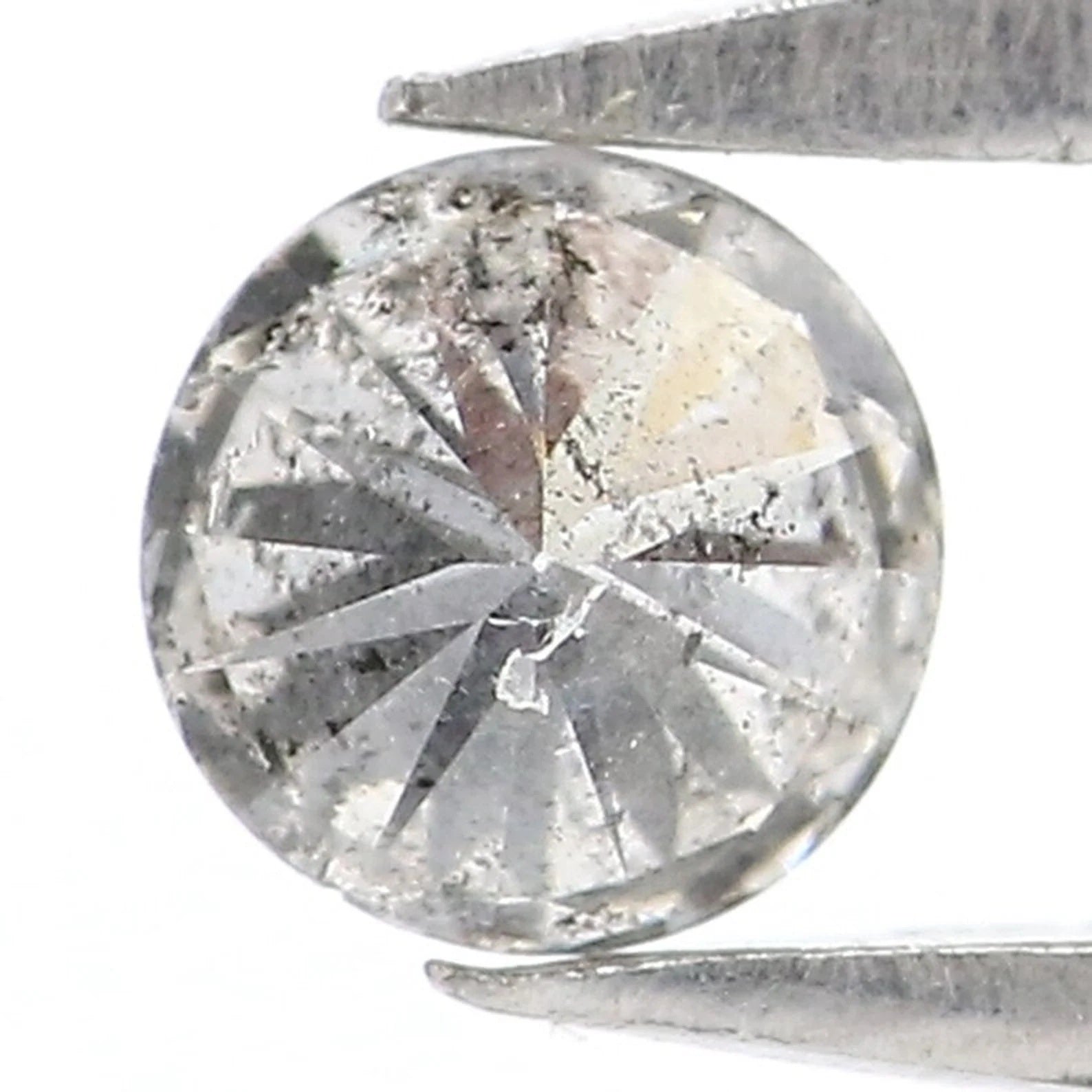 0.21 Ct Natural Loose Round Brilliant Cut Diamond Salt And Pepper Round Shape Diamond 3.80 MM Natural Black Grey Color Round Diamond NQ8996