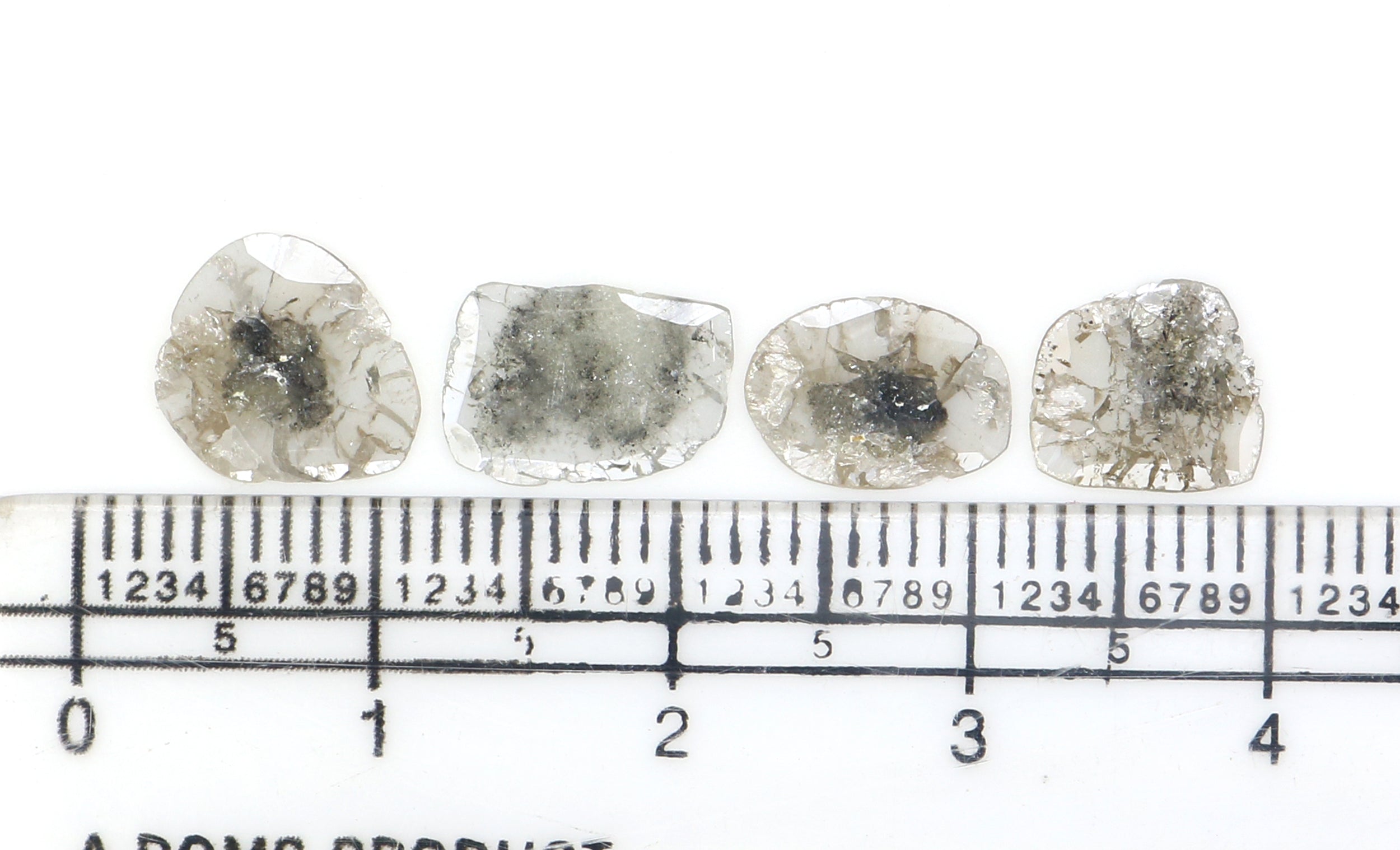 1.44 Ct Natural Loose Slice Shape Diamond Slice Salt And Pepper Diamond 7.90 MM Slice Natural Loose Diamond Slice Black Grey Diamond LQ6106