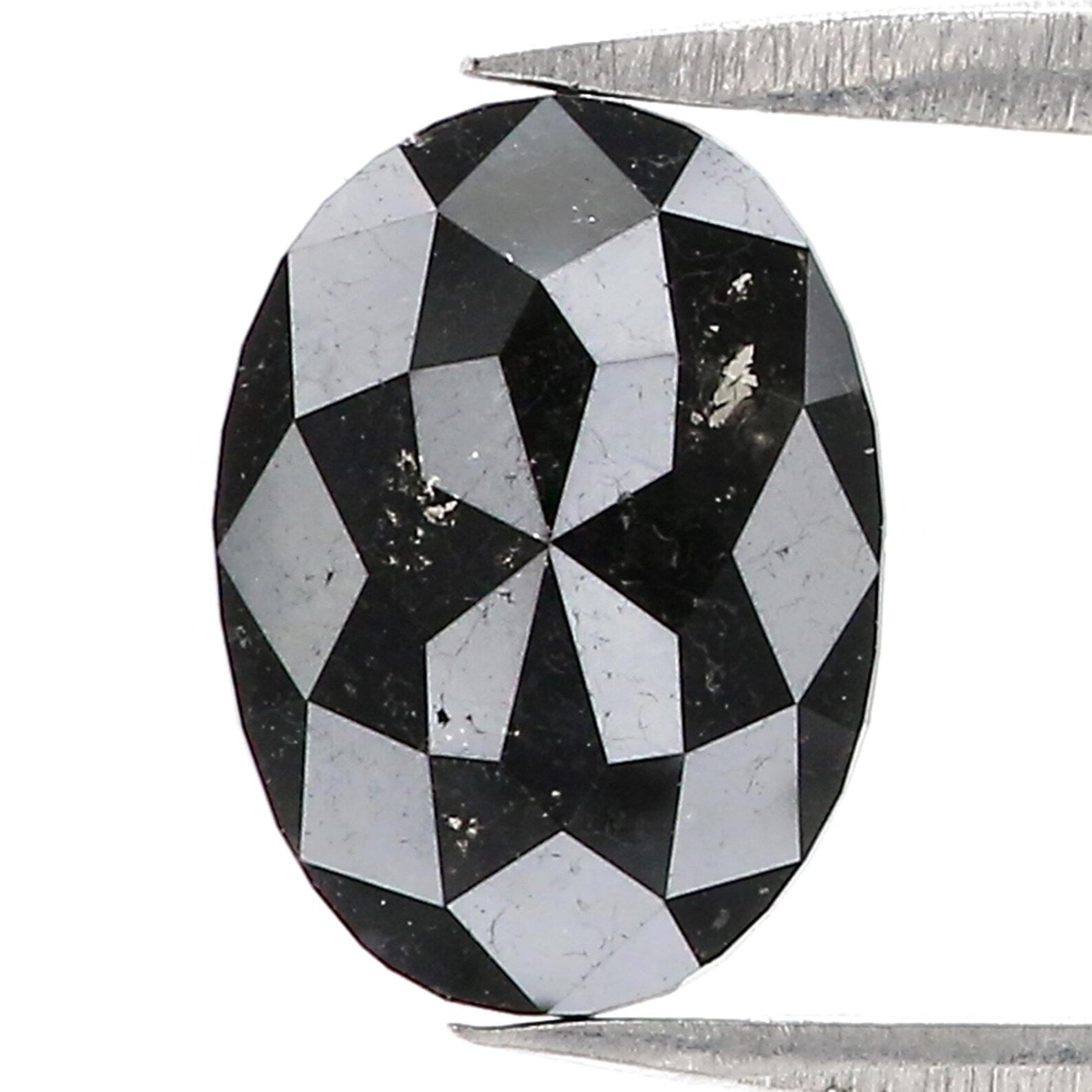 1.37 Ct Natural Loose Oval Shape Diamond Black Color Oval Cut Diamond 9.40 MM Natural Loose Black Color Diamond Oval Rose Cut Diamond NQ161