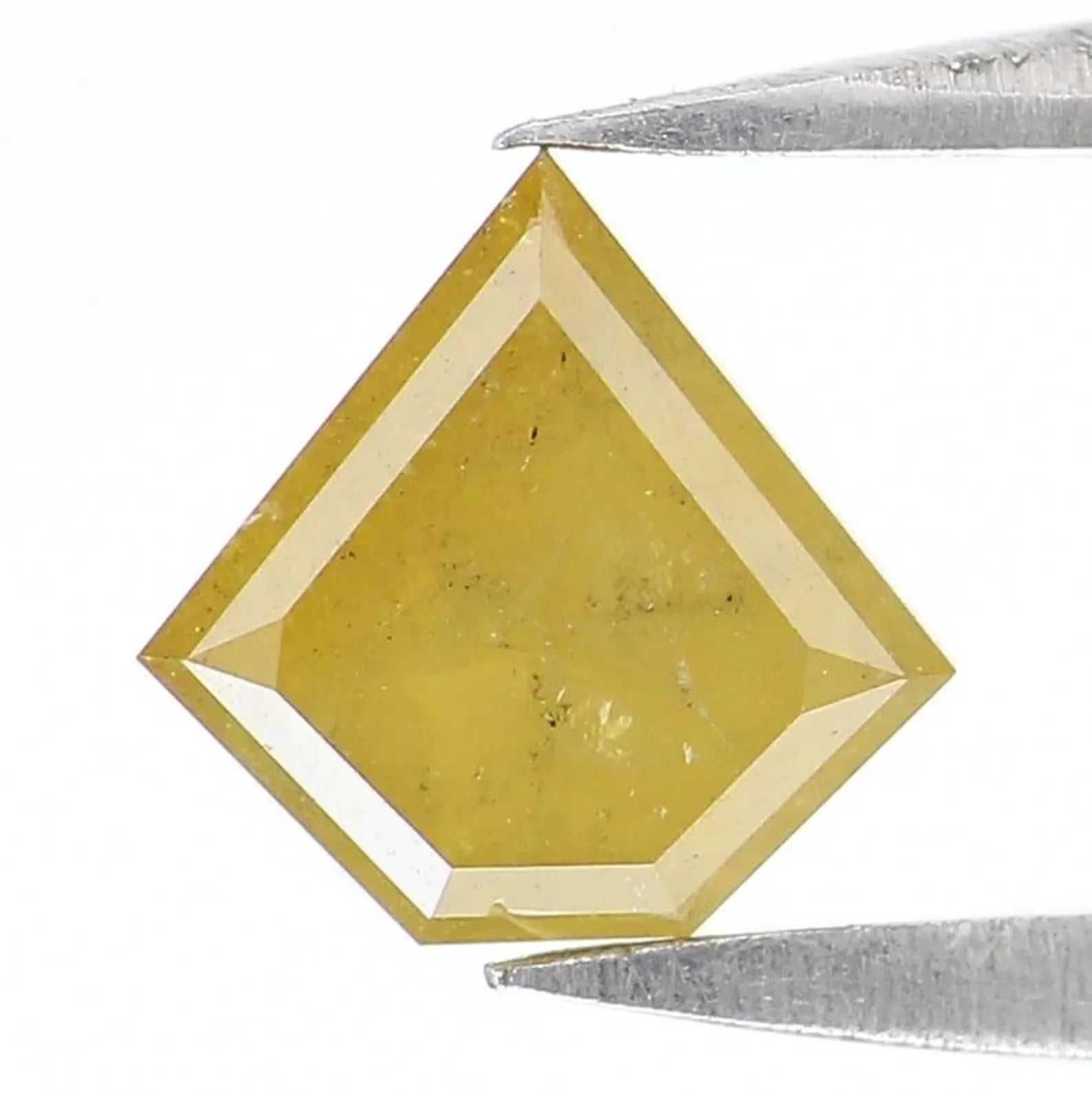 1.11 CT Natural Loose Shield Shape Diamond Yellow Color Shield Diamond 6.70 MM Natural Yellow Color Diamond Shield Rose Cut Diamond NQ738